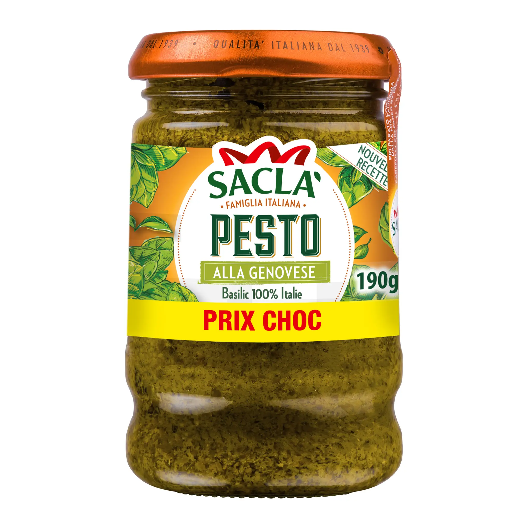 SACLA Pesto alla genovese 100% basilic, en bocal