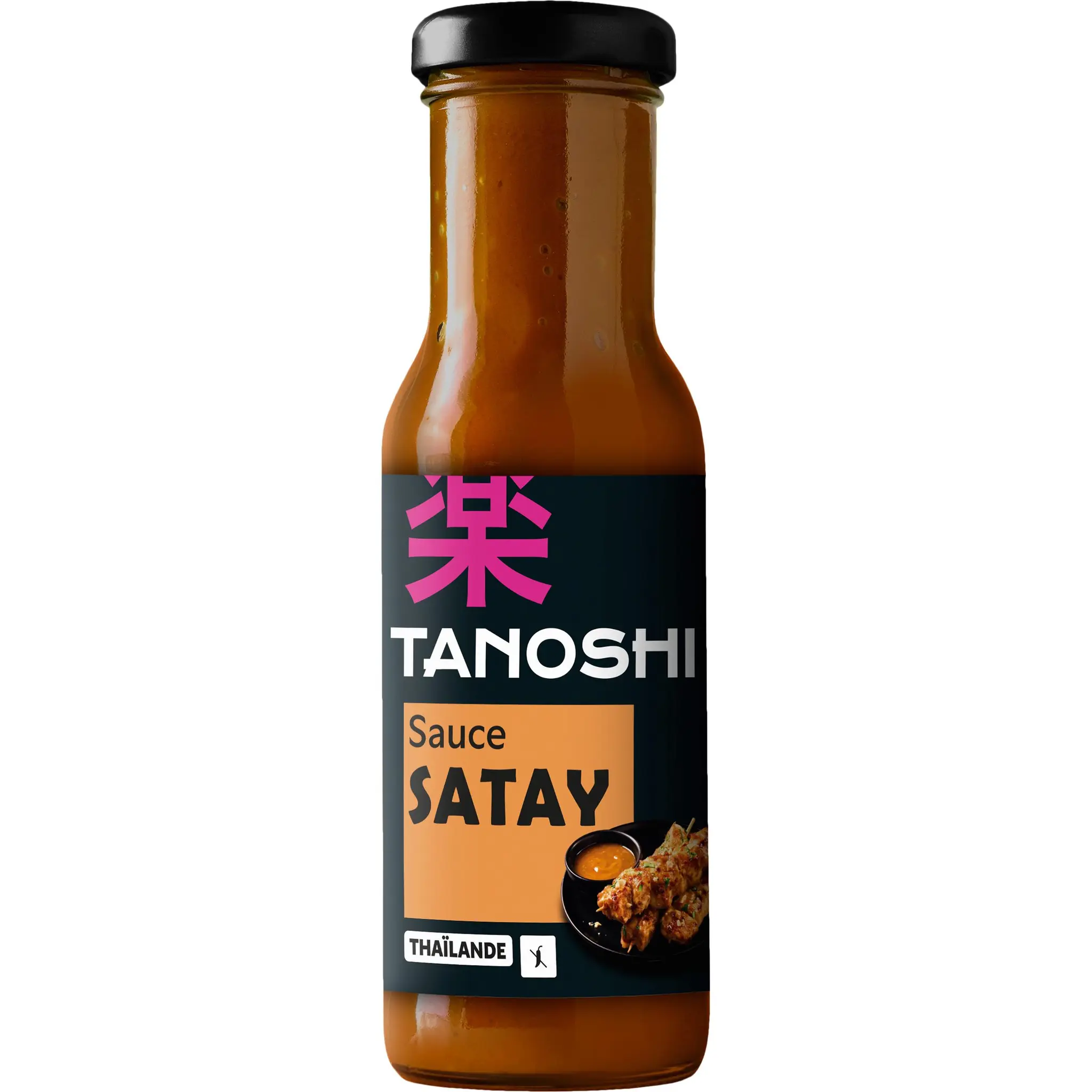 TANOSHI Sauce satay à base de cacahuètes grillées pour brochettes de poulet et légumes
