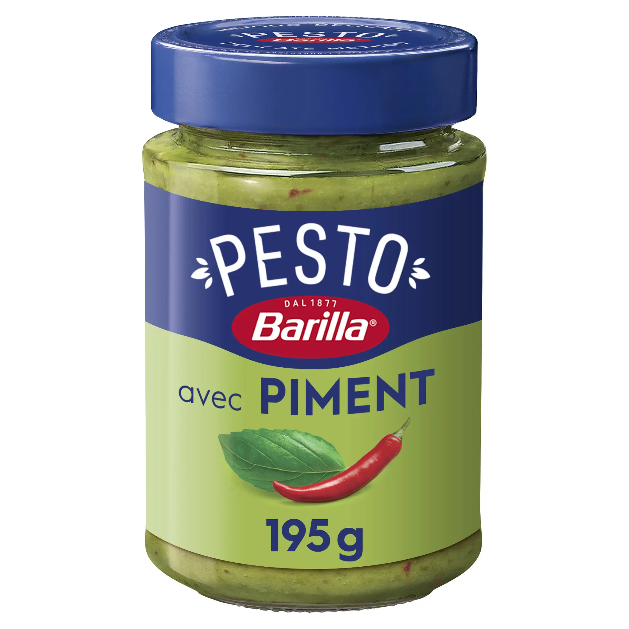 BARILLA Sauce pesto au basilic et piment en bocal