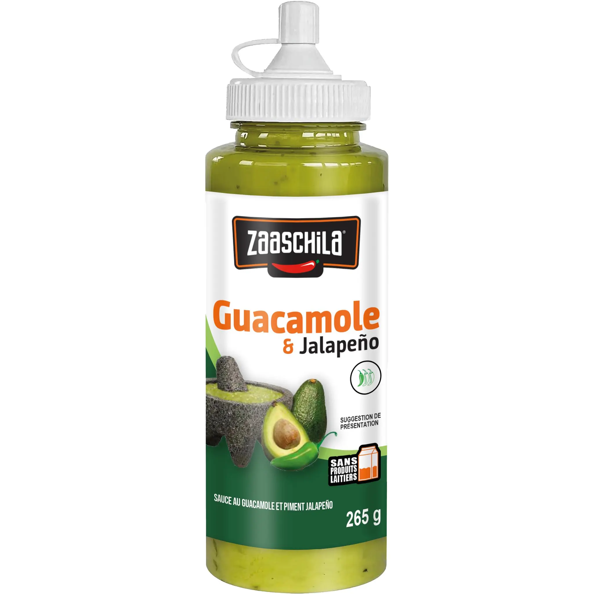 ZAASCHILA Sauce guacamole et piment jalapeño relevée