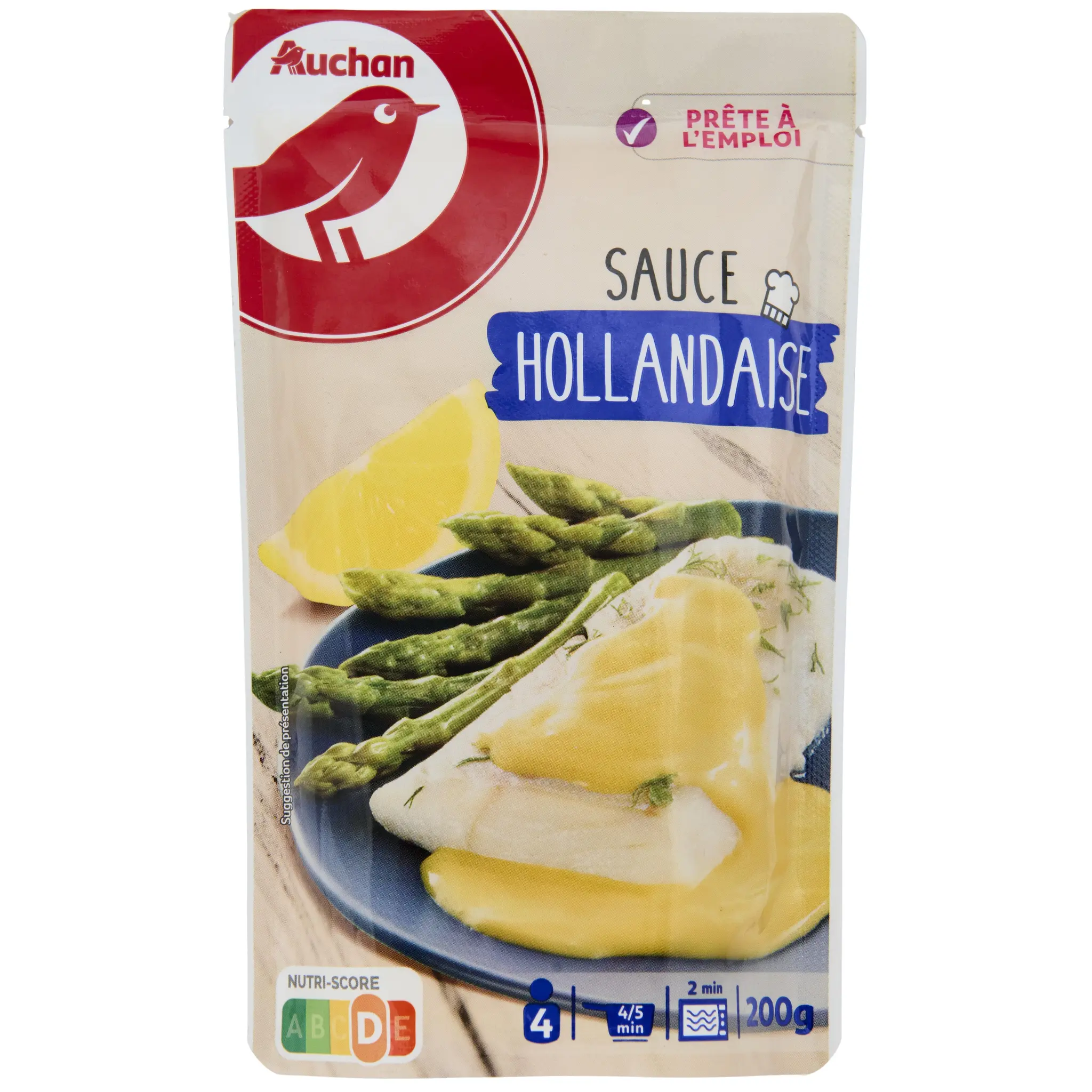 AUCHAN Sauce hollandaise prête à l'emploi sachet express