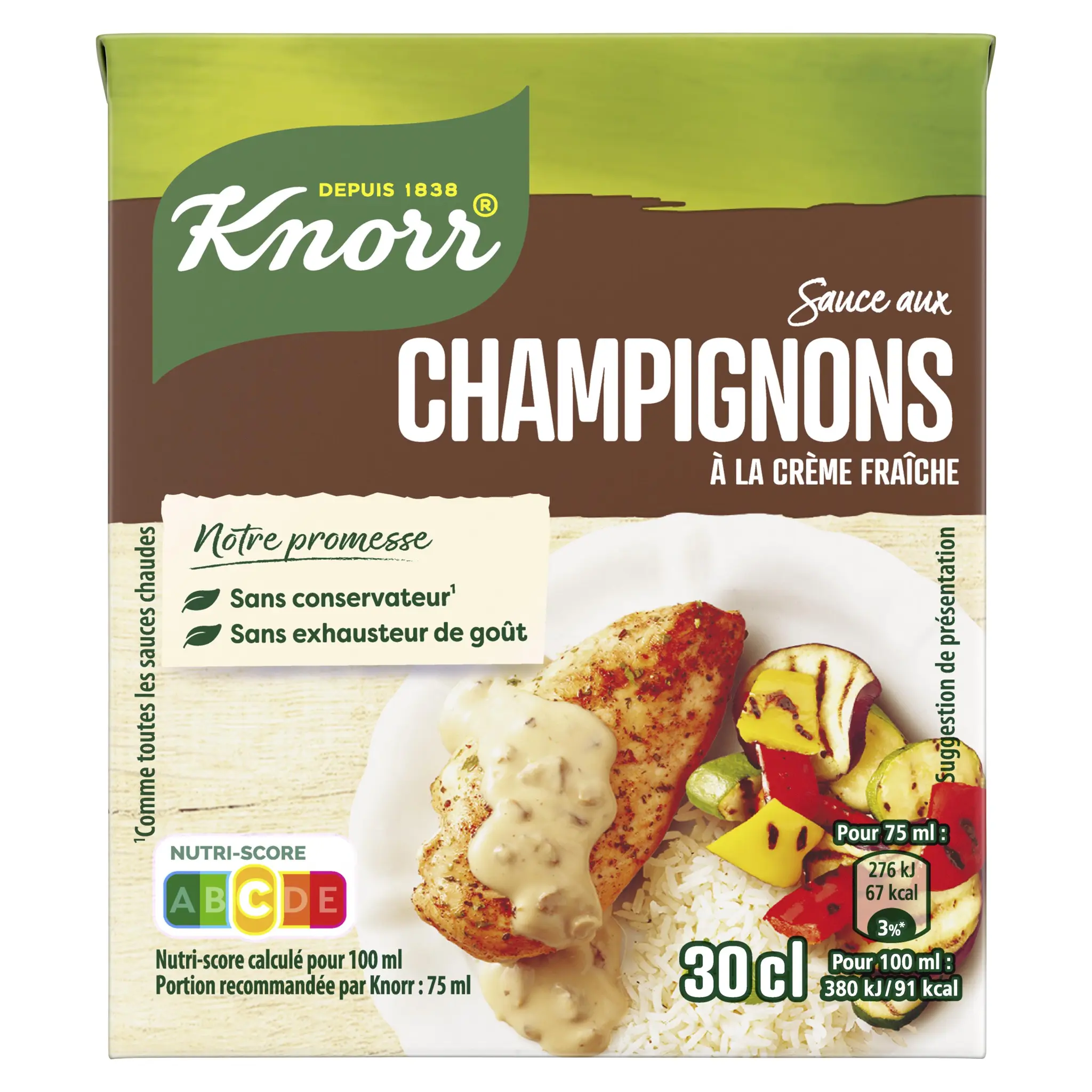 KNORR Sauce aux champignons à la crème fraîche en brique
