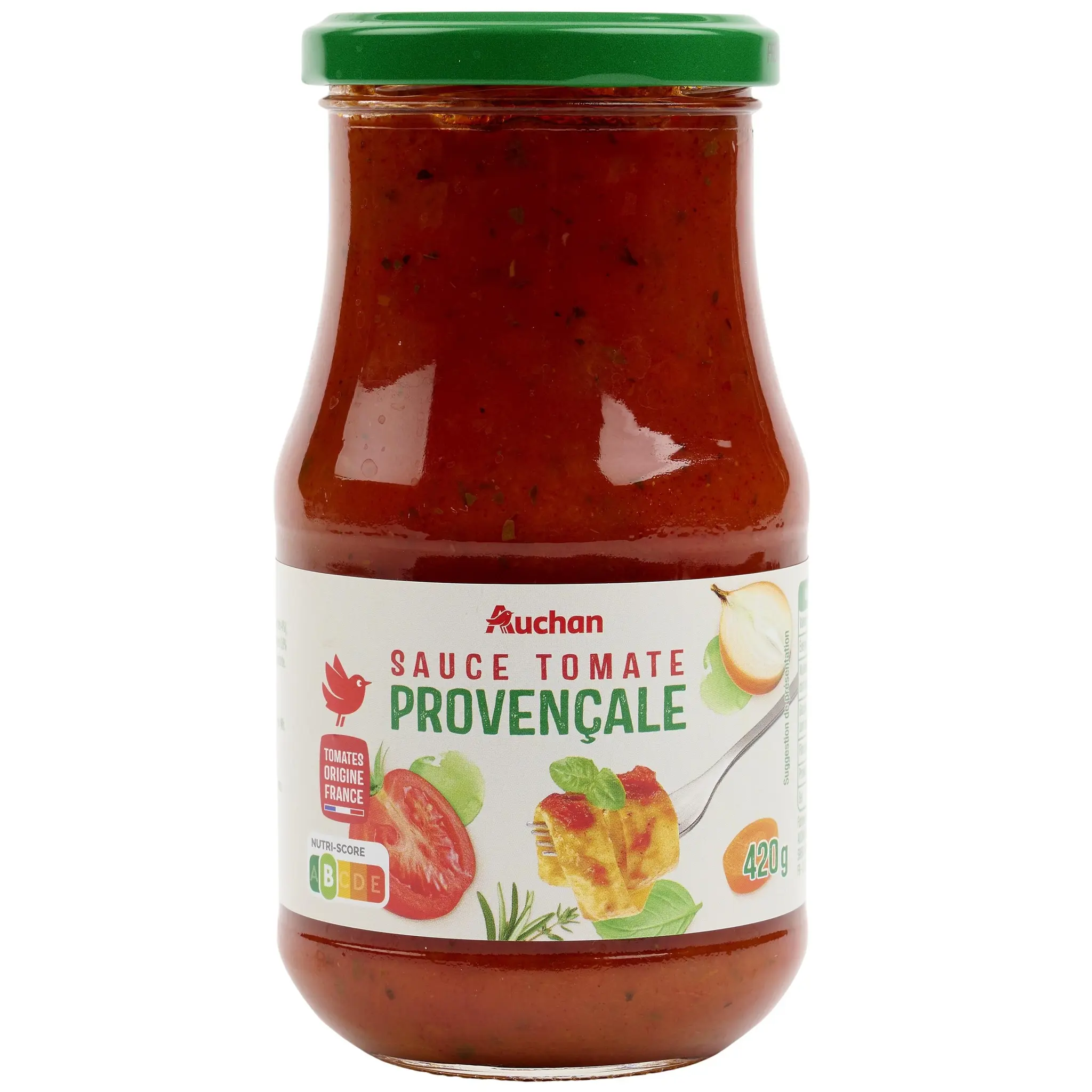 AUCHAN Sauce tomate provençale origine France en bocal