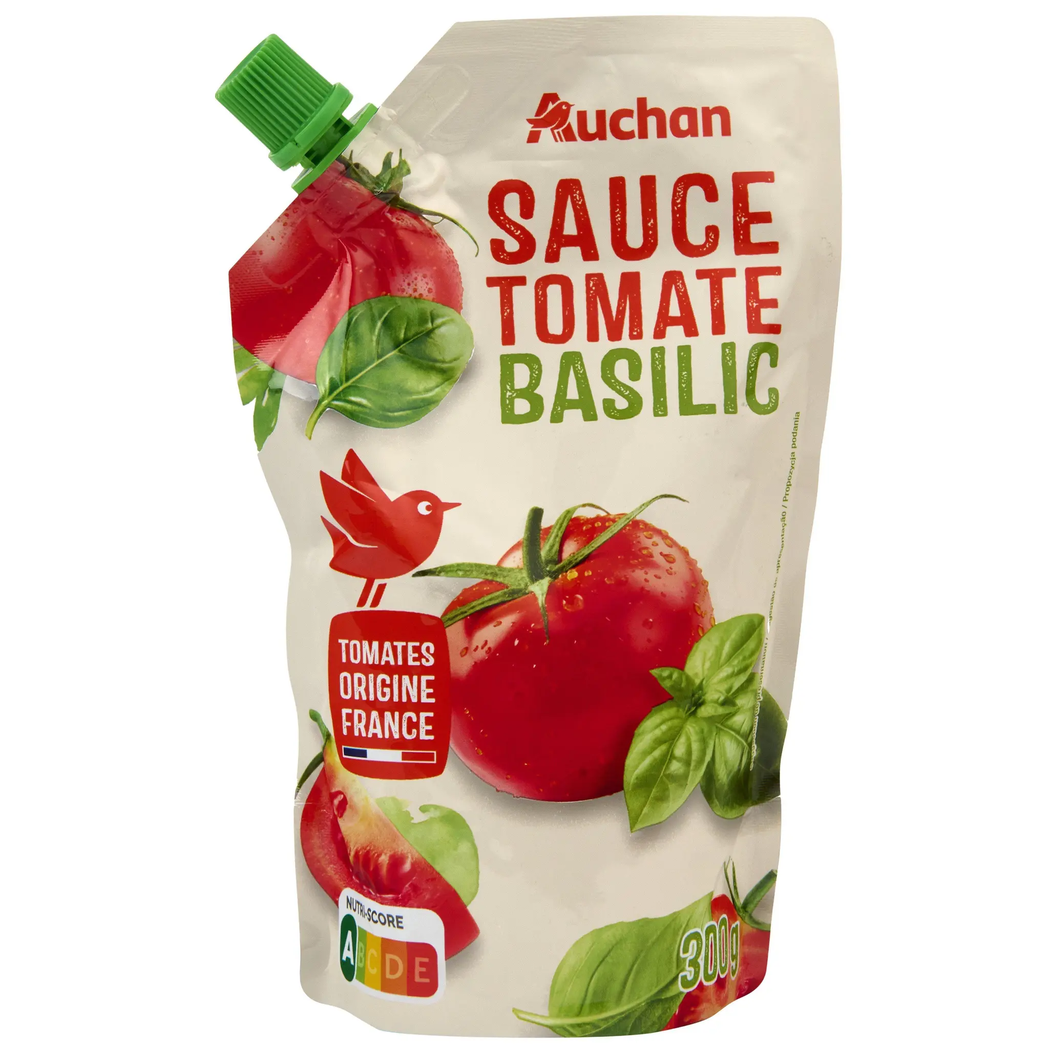 AUCHAN Sauce tomate basilic doypack
