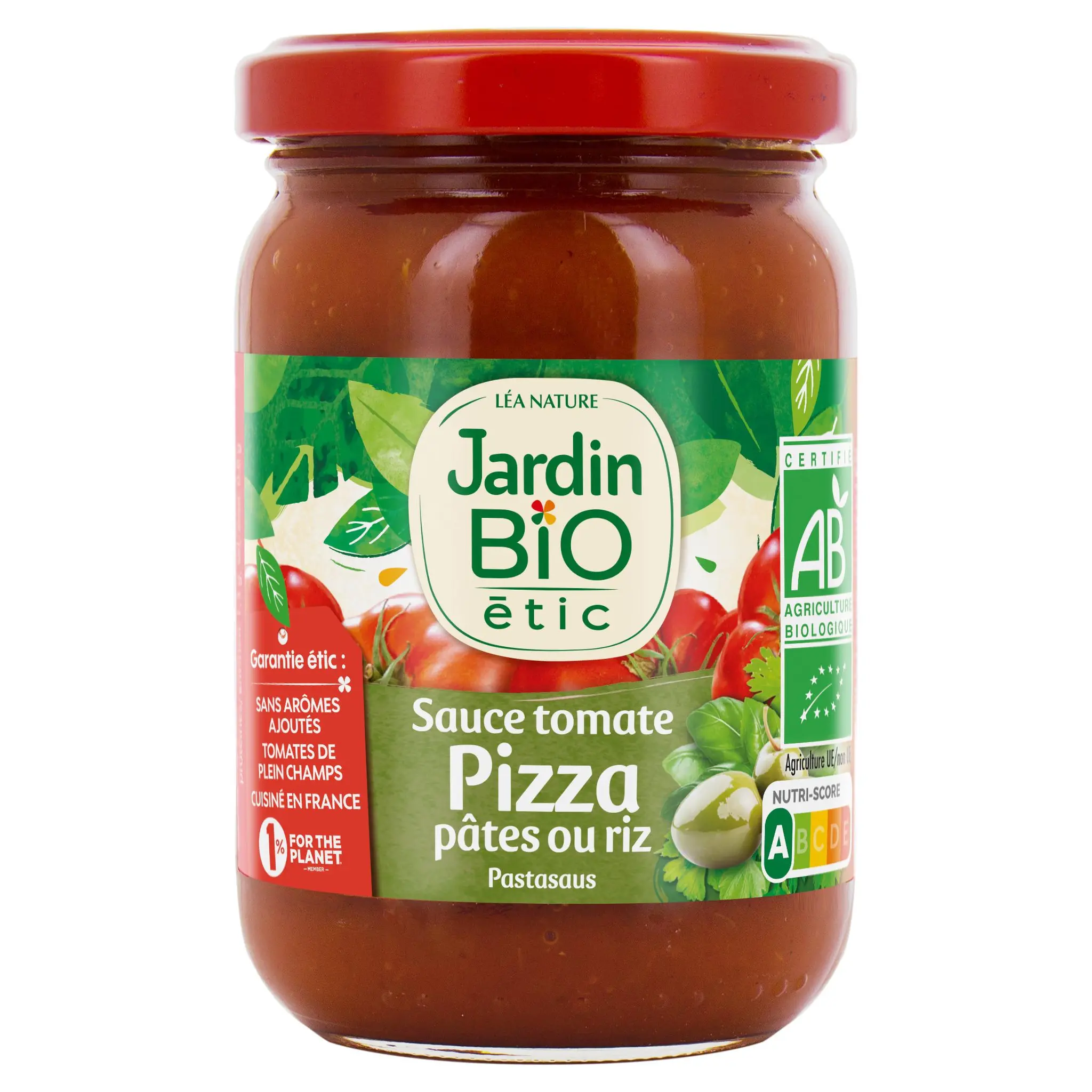 JARDIN BIO ETIC Sauce tomate pour pizza, pâtes ou riz fabriqué en France, en bocal