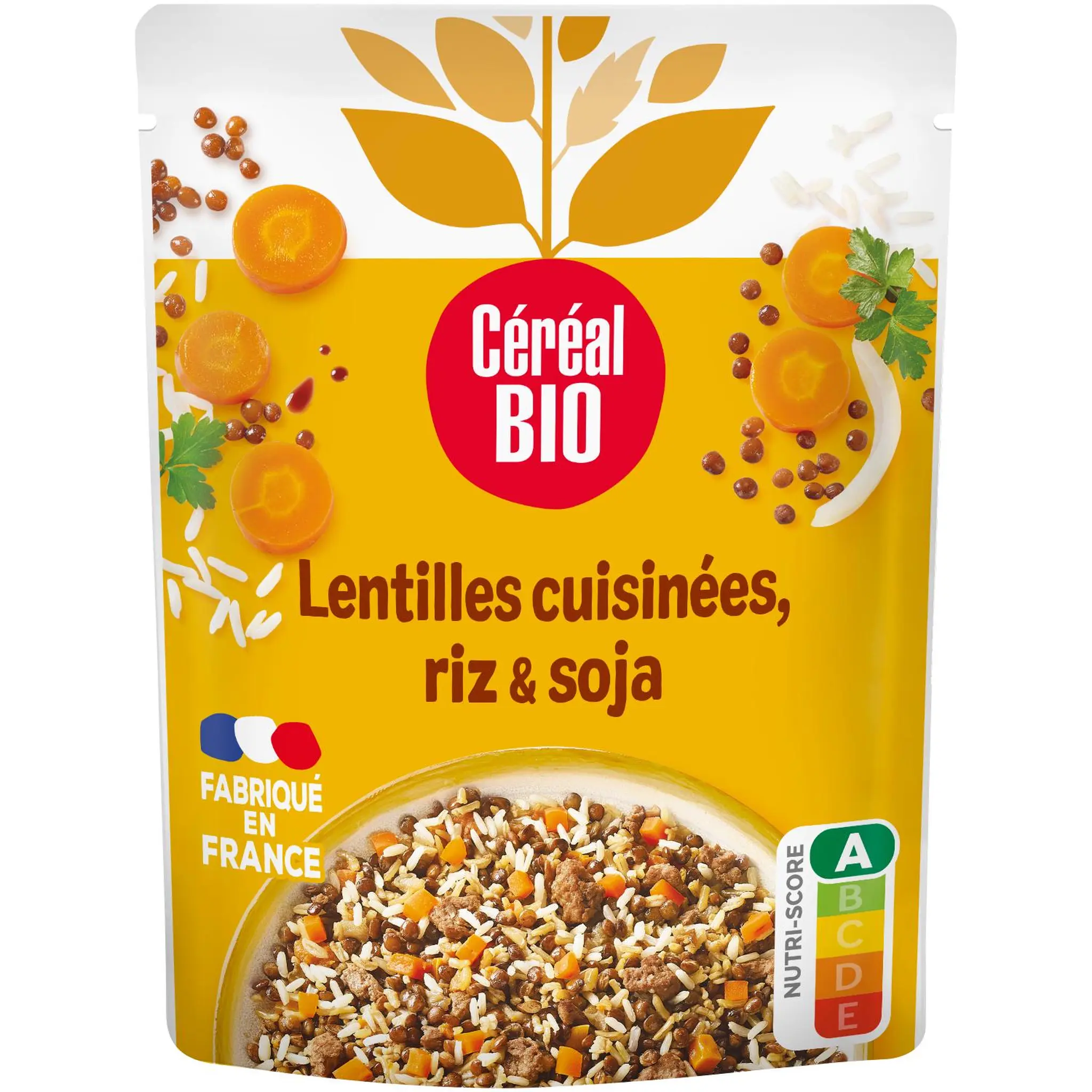 CÉRÉAL BIO Lentilles riz et soja sachet express