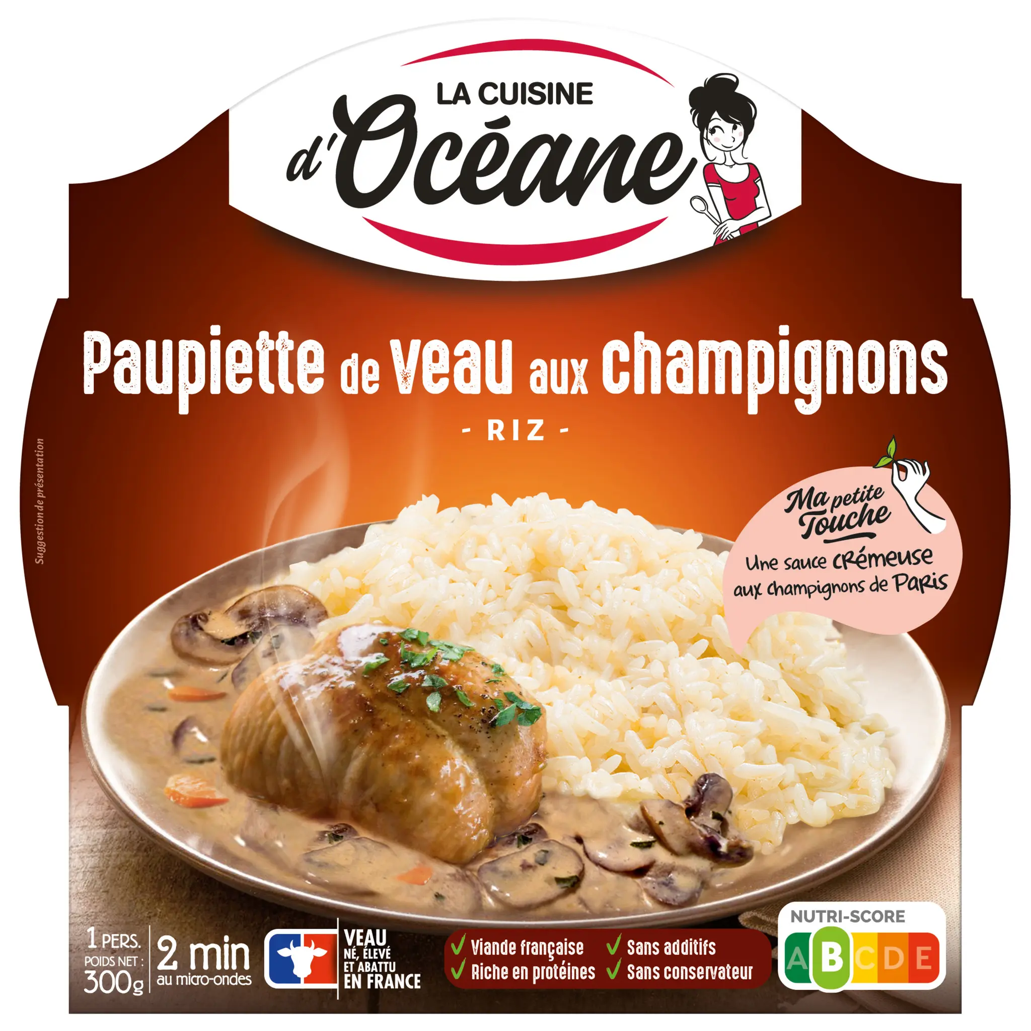 LA CUISINE D'OCEANE Paupiette de veau aux champignons et riz