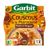 GARBIT Assiette de couscous à la marocaine poulet merguez