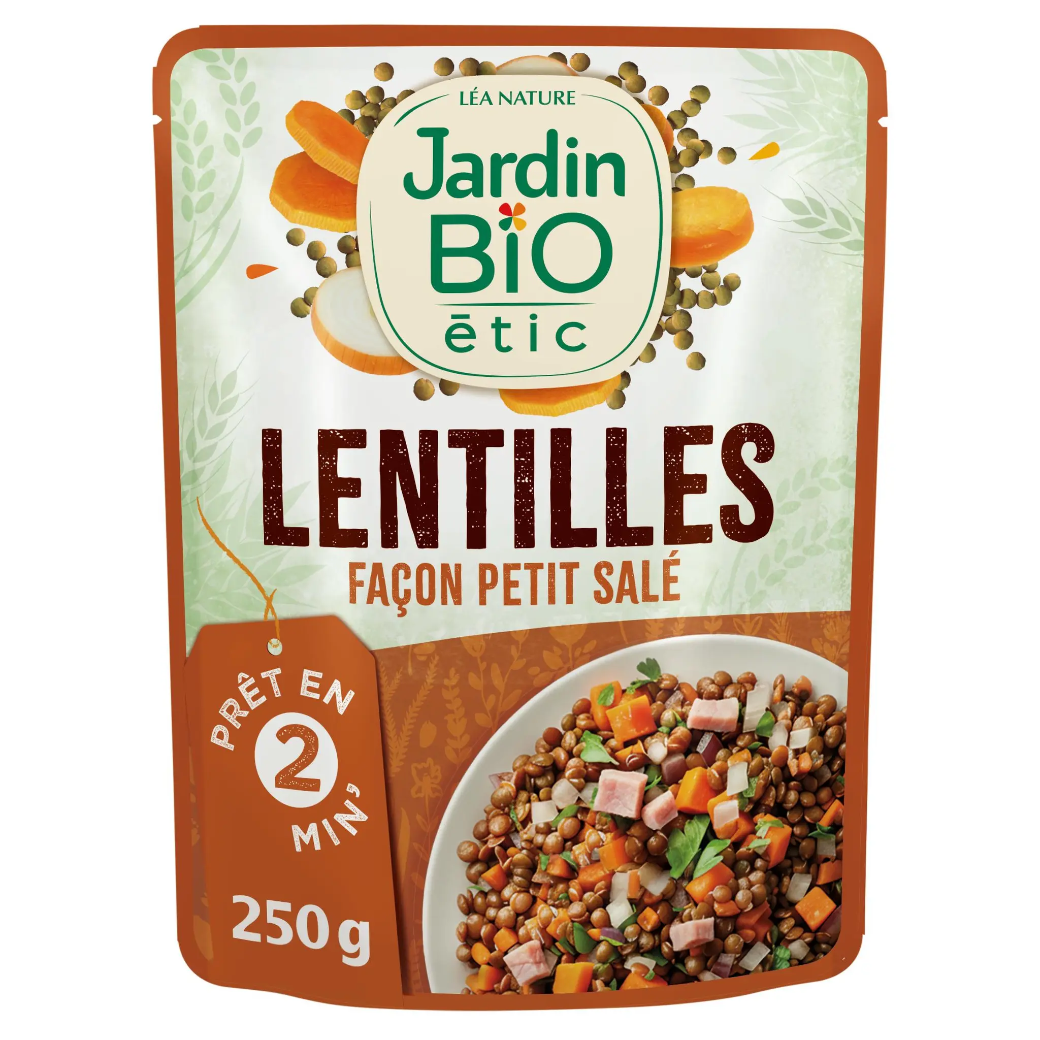 JARDIN BIO Lentilles façon petit salé sachet express