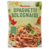 AUCHAN Spaghetti à la bolognaise sachet express prêt en 2 minutes