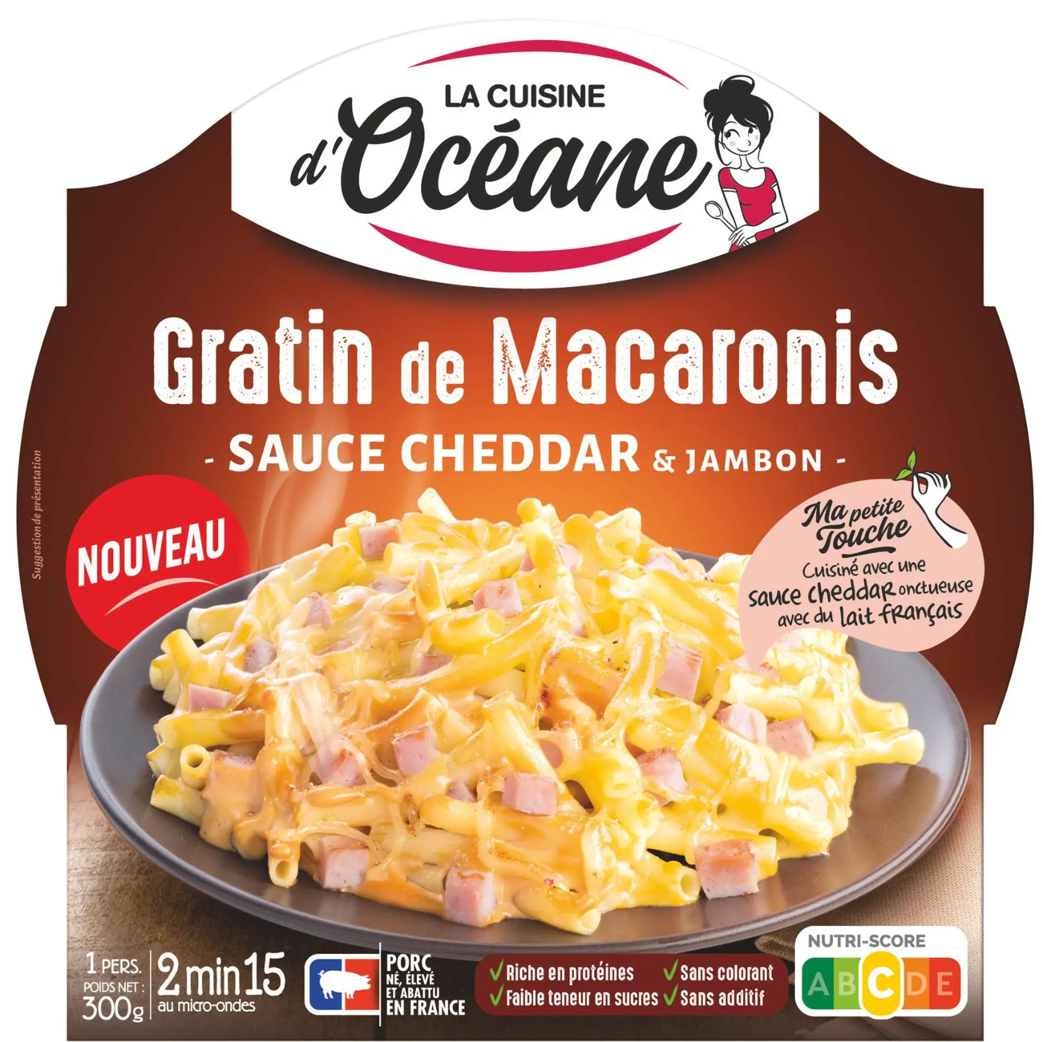 LA CUISINE D'OCEANE Gratin de macaronis sauce cheddar