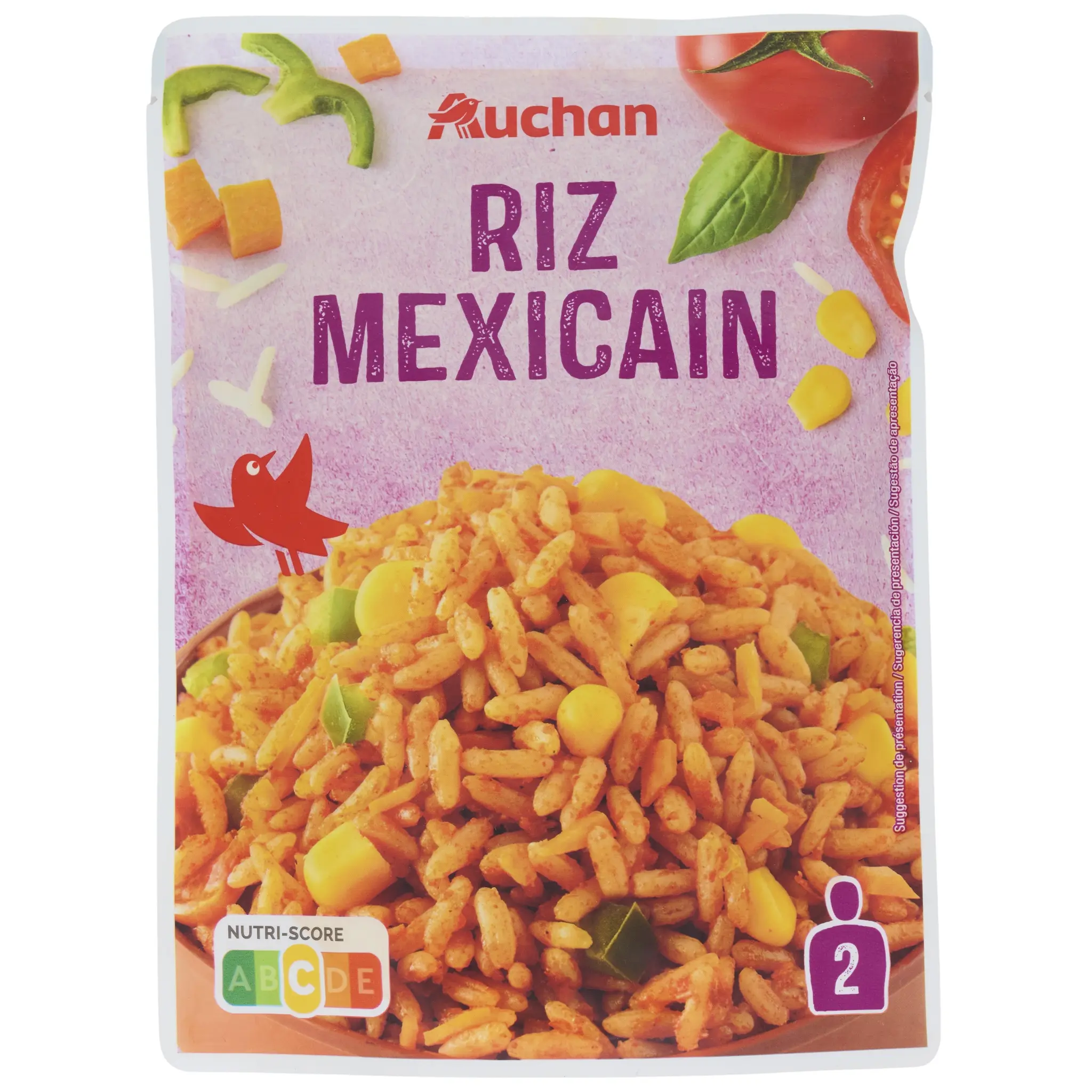 AUCHAN Riz mexicain sachet express