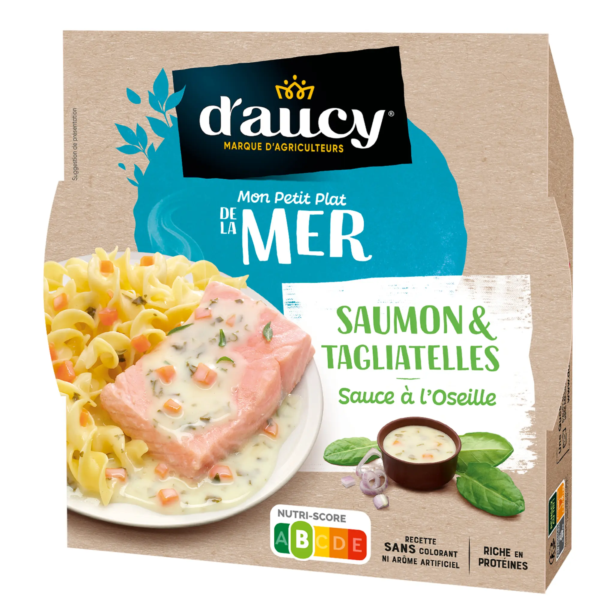 D'AUCY Filet de saumon et tagliatelles sauce à l'oseille