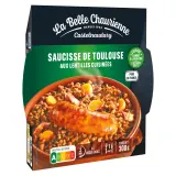 LA BELLE CHAURIENNE Saucisse de Toulouse aux lentilles vertes du Berry