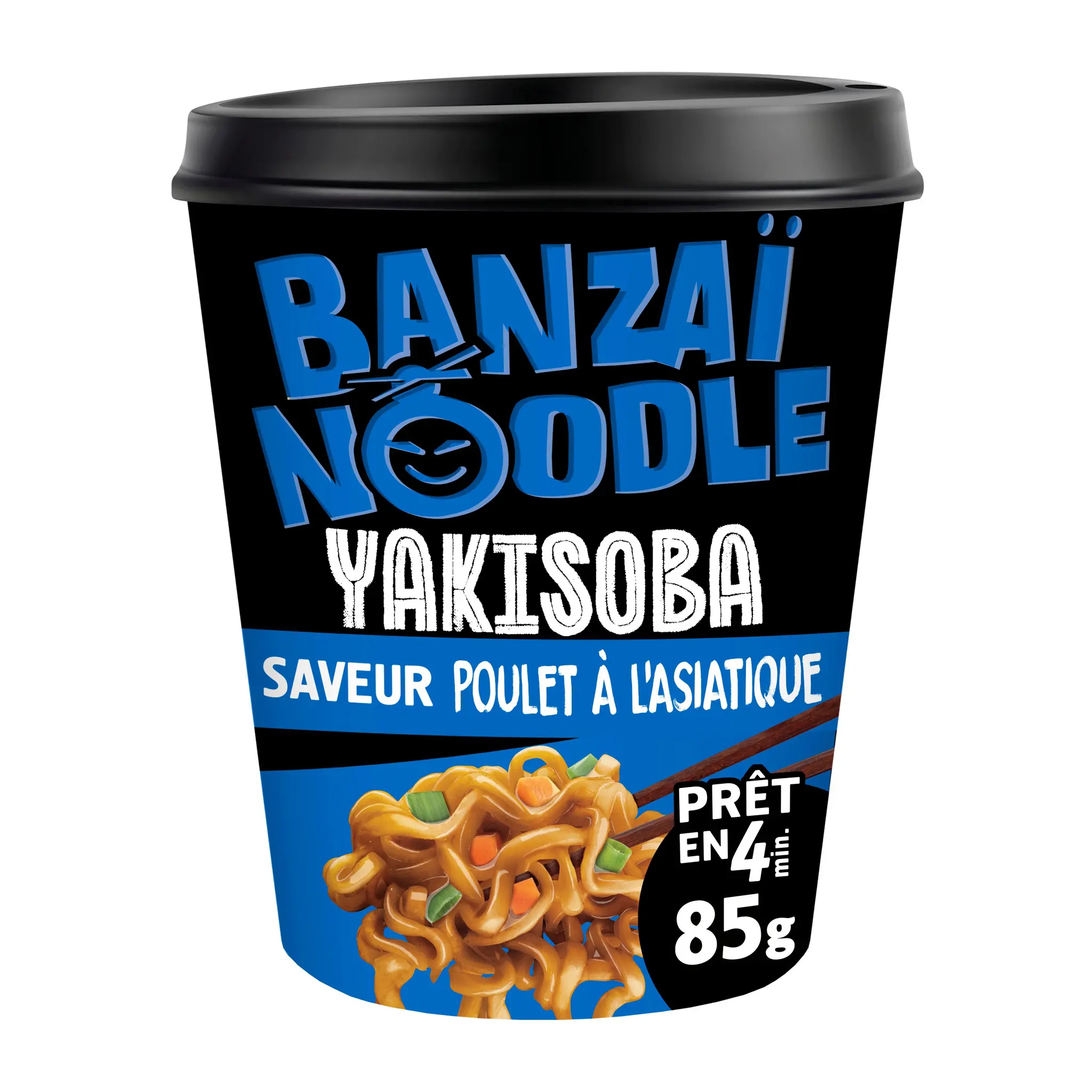 BANZAÏ NOODLE Nouilles instantanées saveur yakisoba poulet a l'asiatique