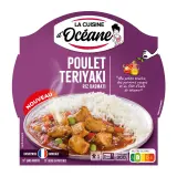 LA CUISINE D'OCEANE Poulet teriyaki riz basmati poivrons rouges graines de soja croquantes