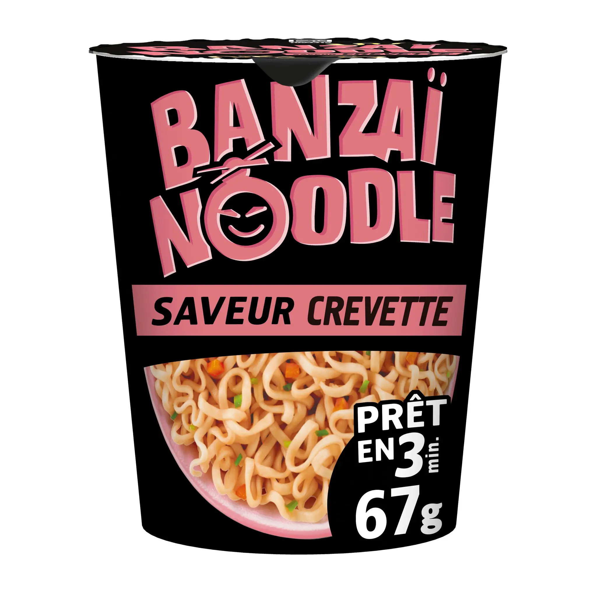 BANZAÏ NOODLE Cup nouilles saveur crevette