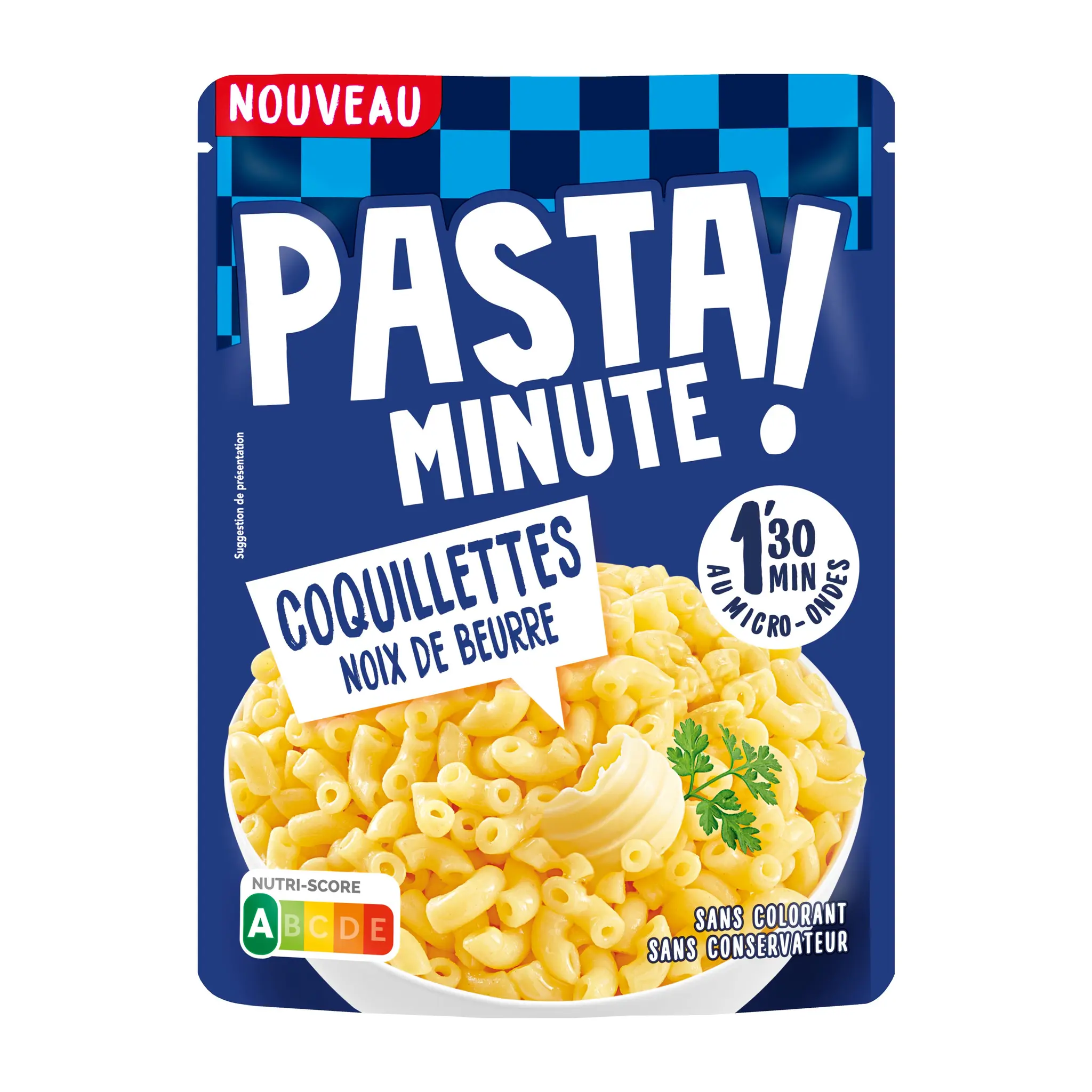 LUSTUCRU Pasta minute! Coquillettes avec noix de beurre sachet express
