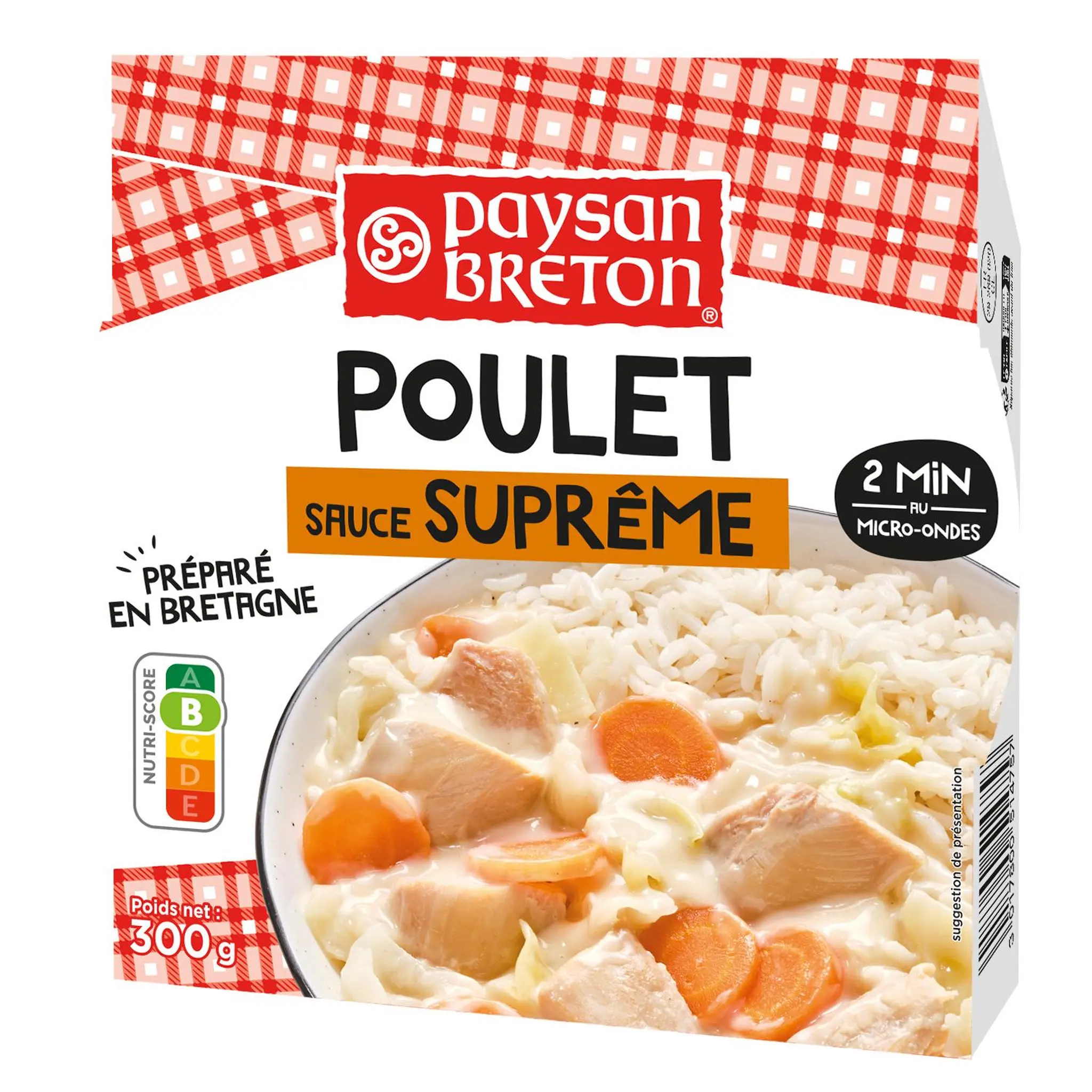 PAYSAN BRETON Poulet sauce suprême barquette 2min au micro ondes