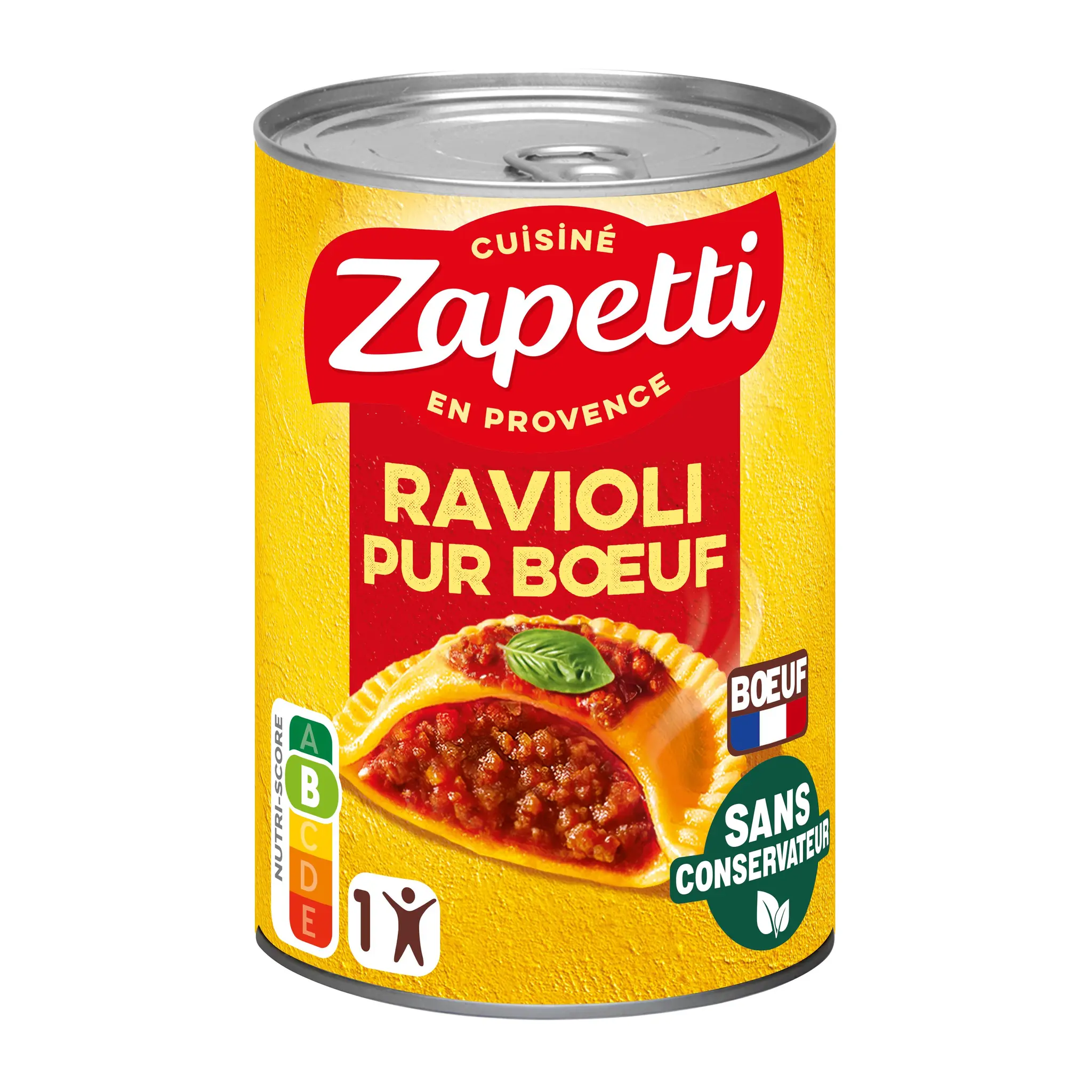 ZAPETTI Ravioli au blé complet pur bœuf français sans conservateur