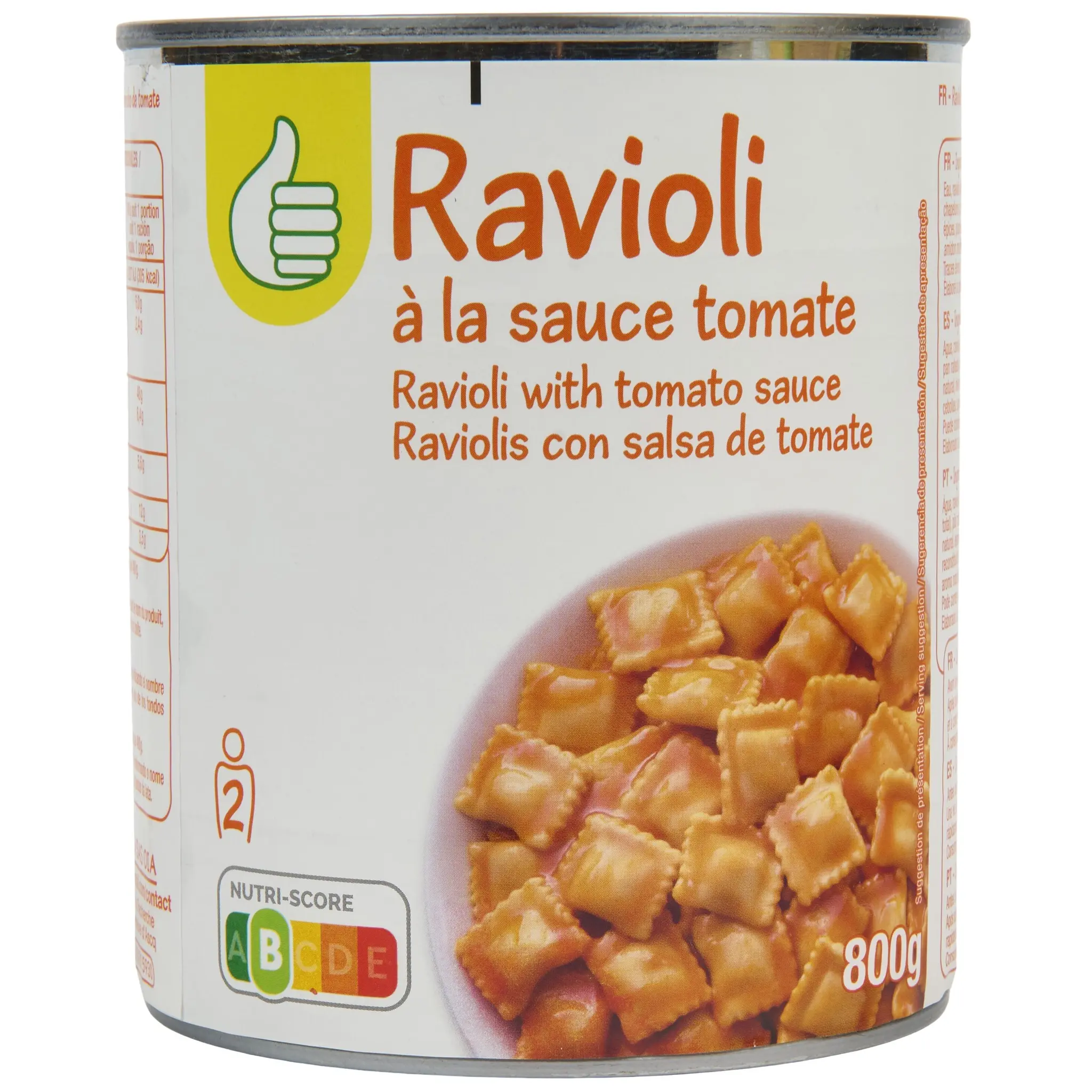 POUCE Ravioli à la sauce tomate