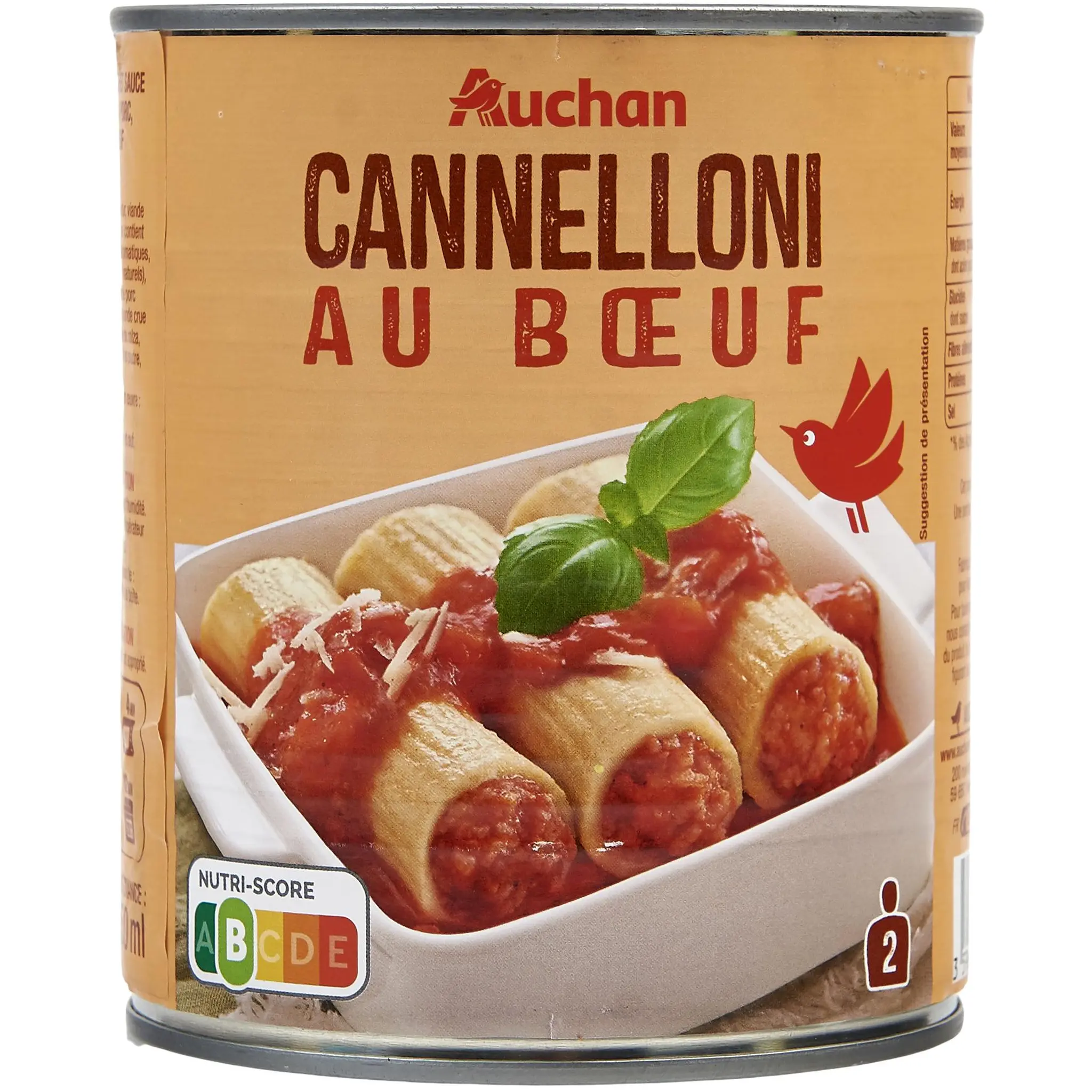 AUCHAN Cannelloni au boeuf