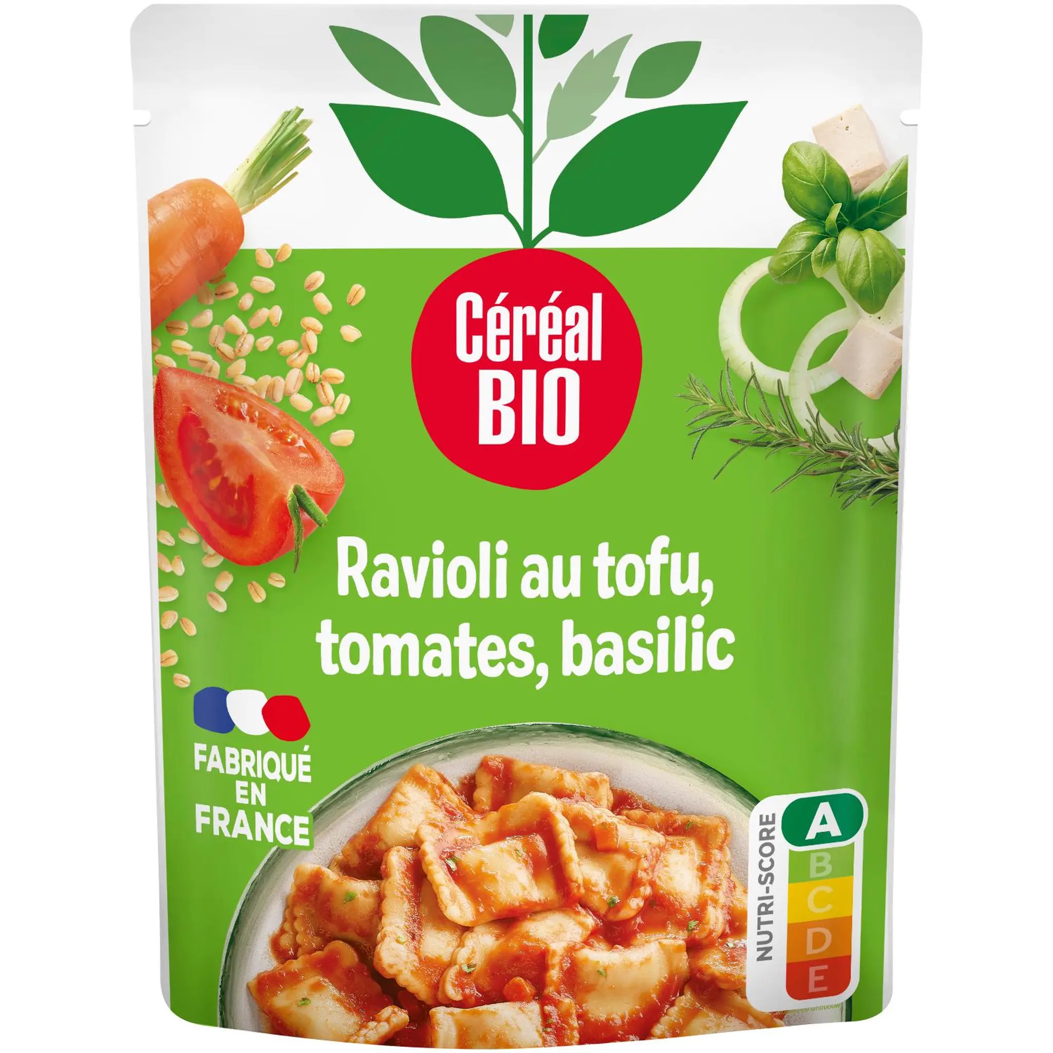 CÉRÉAL BIO Ravioli tomates tofu et basilic sachet express