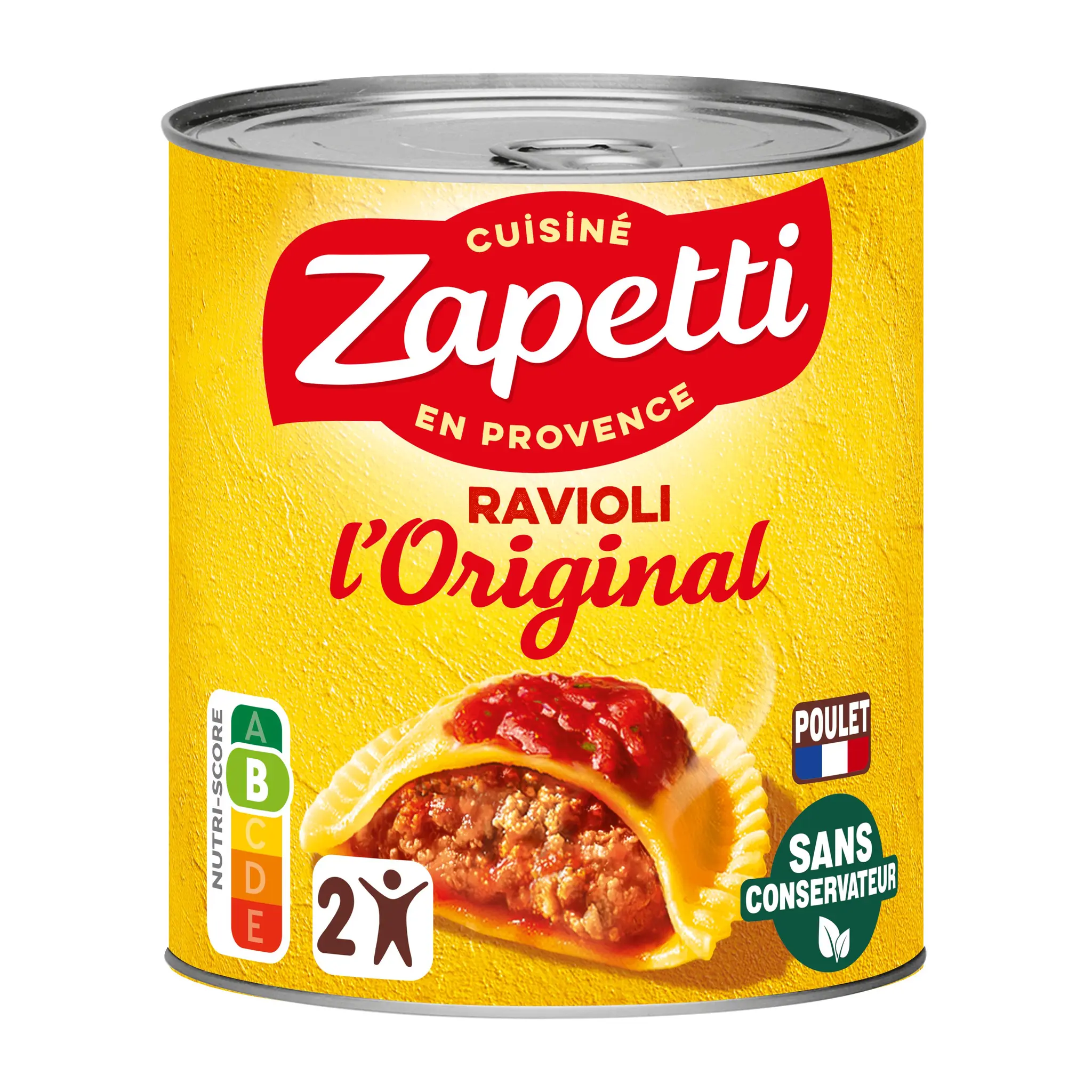 ZAPETTI Original Ravioli à la tomate farce au poulet sans conservateur