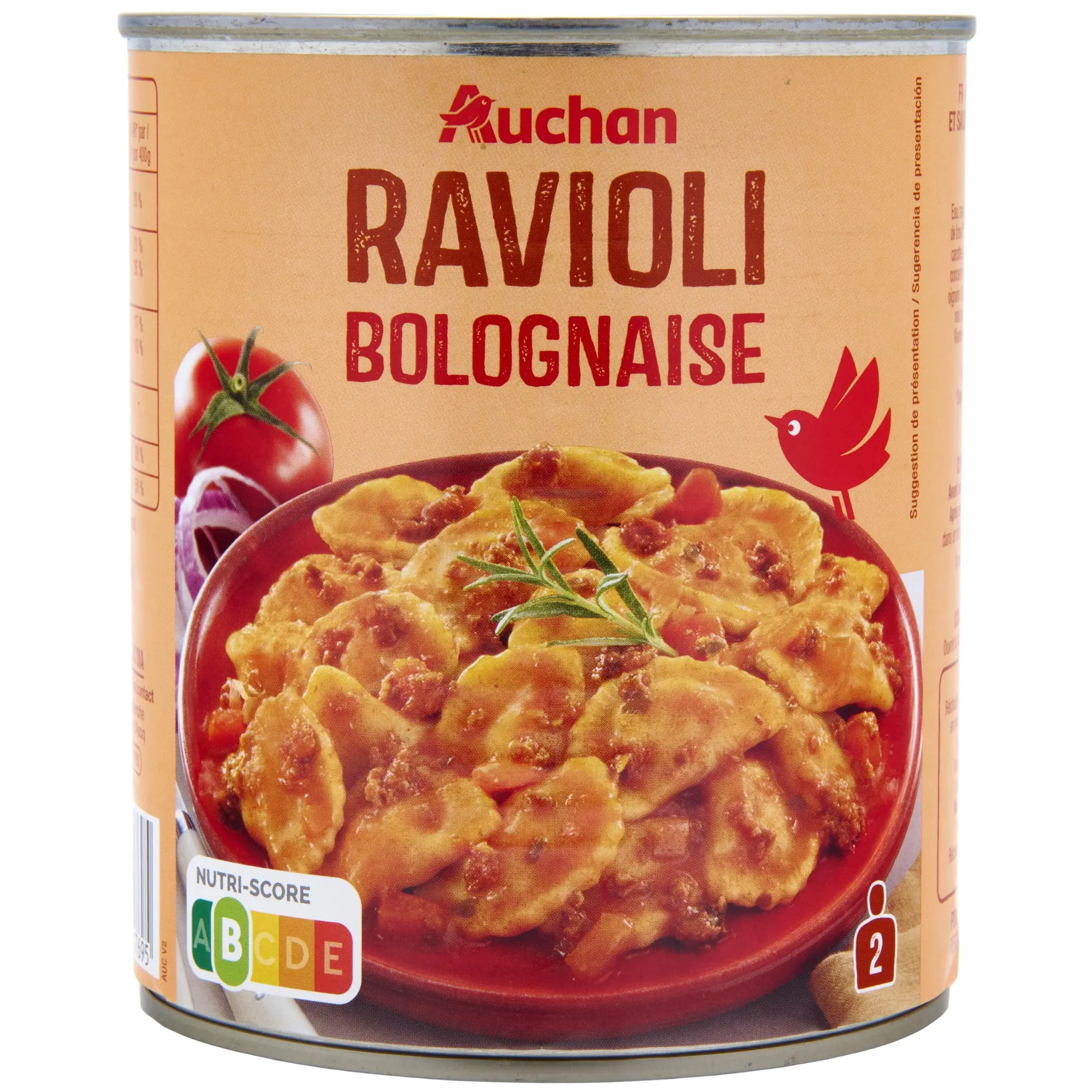 AUCHAN Ravioli à la bolognaise
