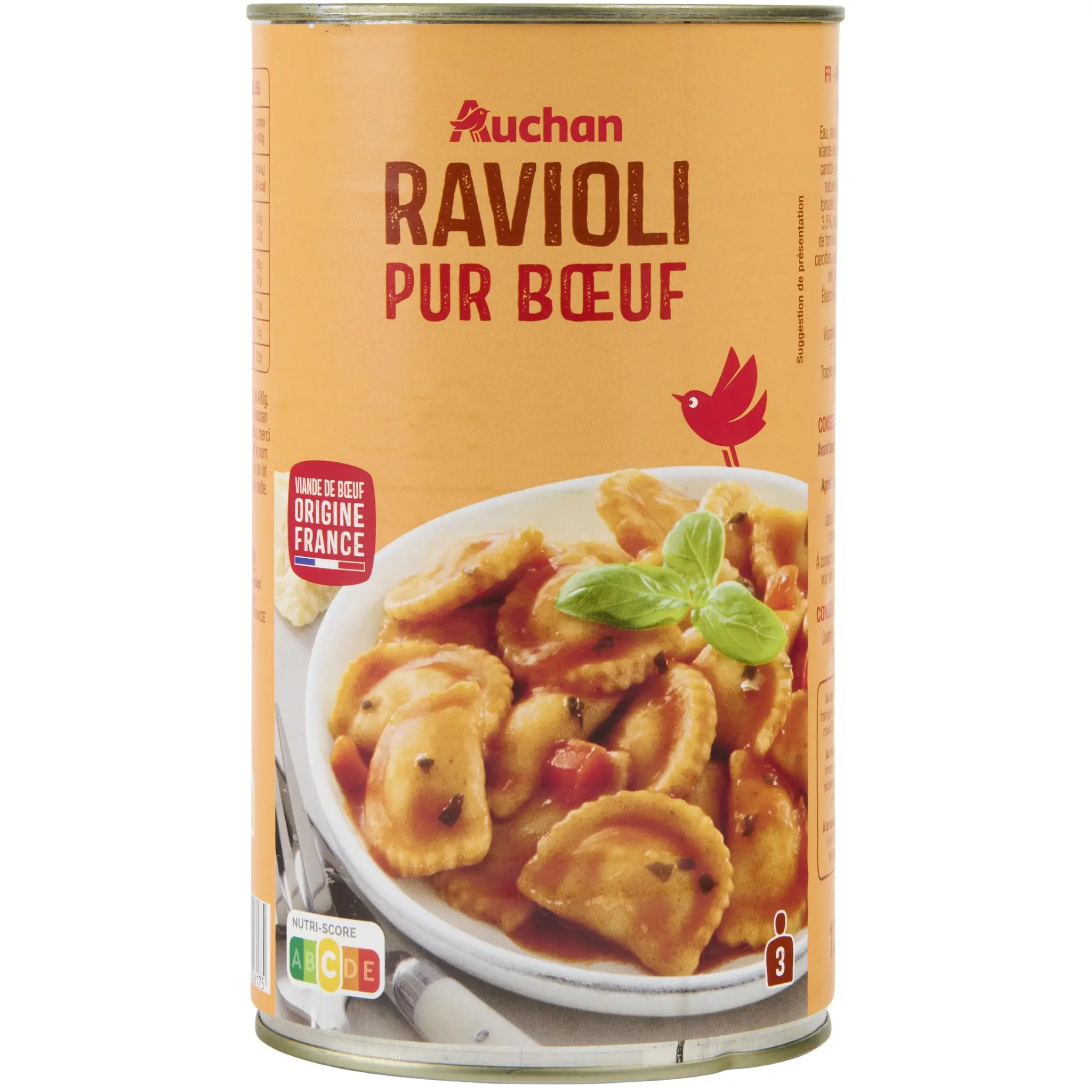 AUCHAN Ravioli pur boeuf