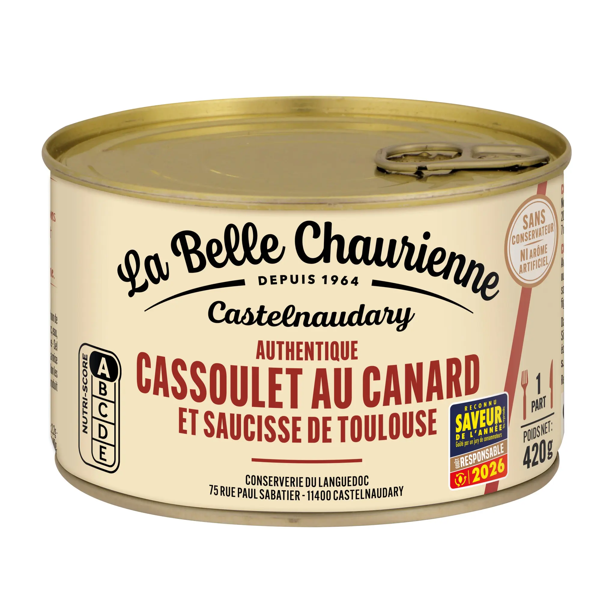 LA BELLE CHAURIENNE Cassoulet au canard