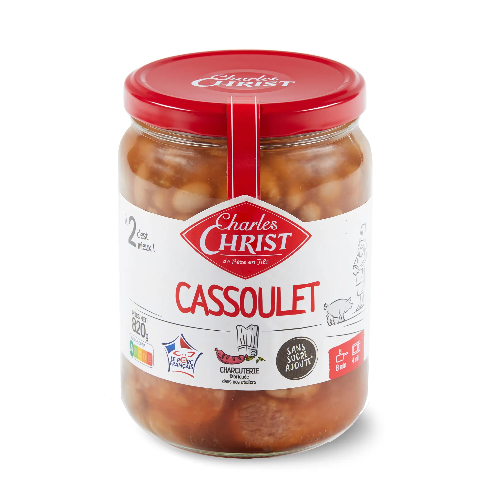 CHARLES CHRIST Cassoulet sans sucre ajouté en bocal