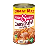 WILLIAM SAURIN Cassoulet mitonné sans colorant sans arôme artificiel format maxi