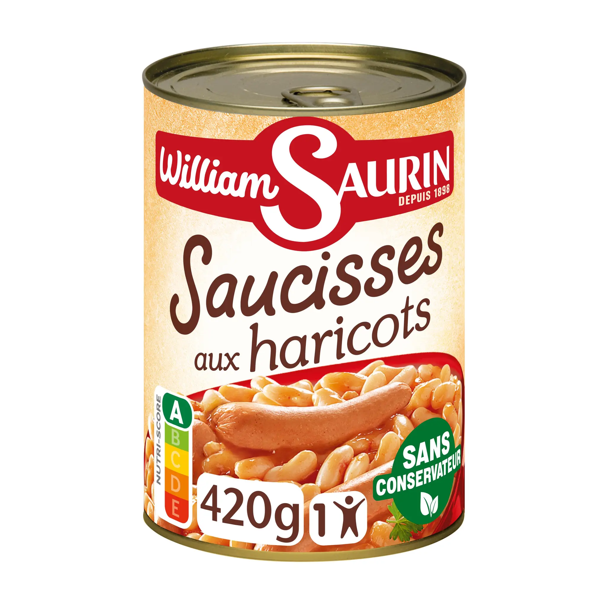 WILLIAM SAURIN Saucisses aux haricots