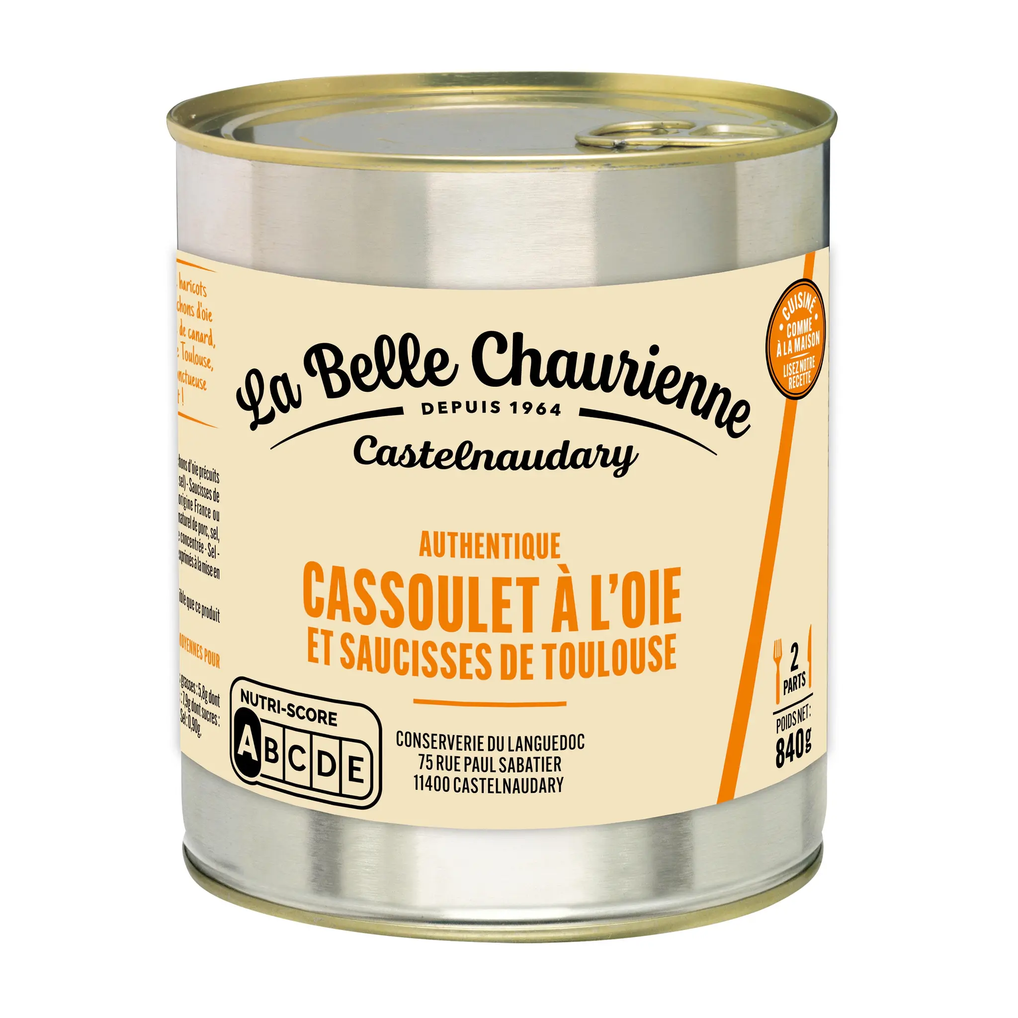 LA BELLE CHAURIENNE Cassoulet au confit d'oie