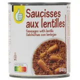 POUCE Saucisses aux lentilles