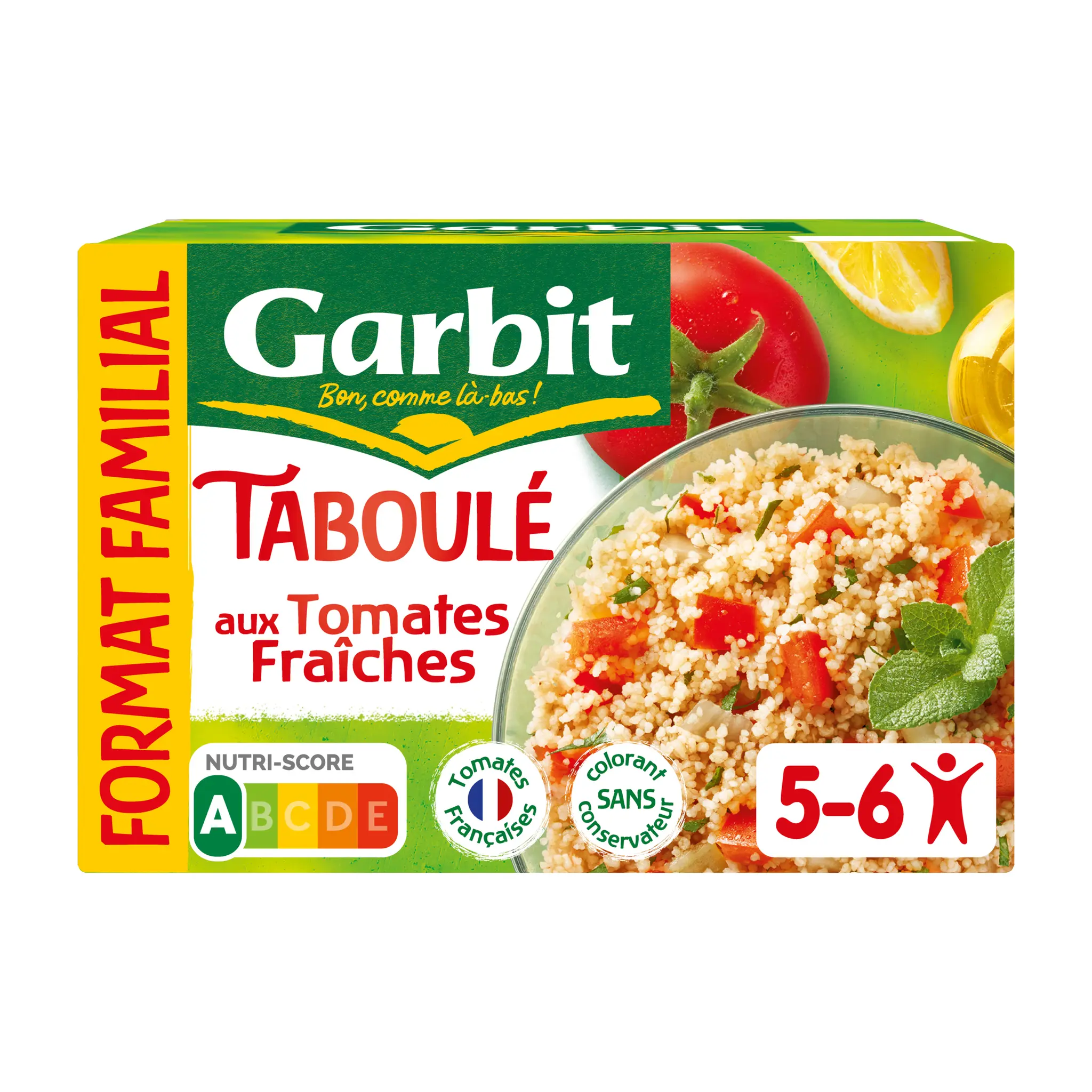 GARBIT Taboulé aux tomates fraîches menthe citron huile d'olive vierge