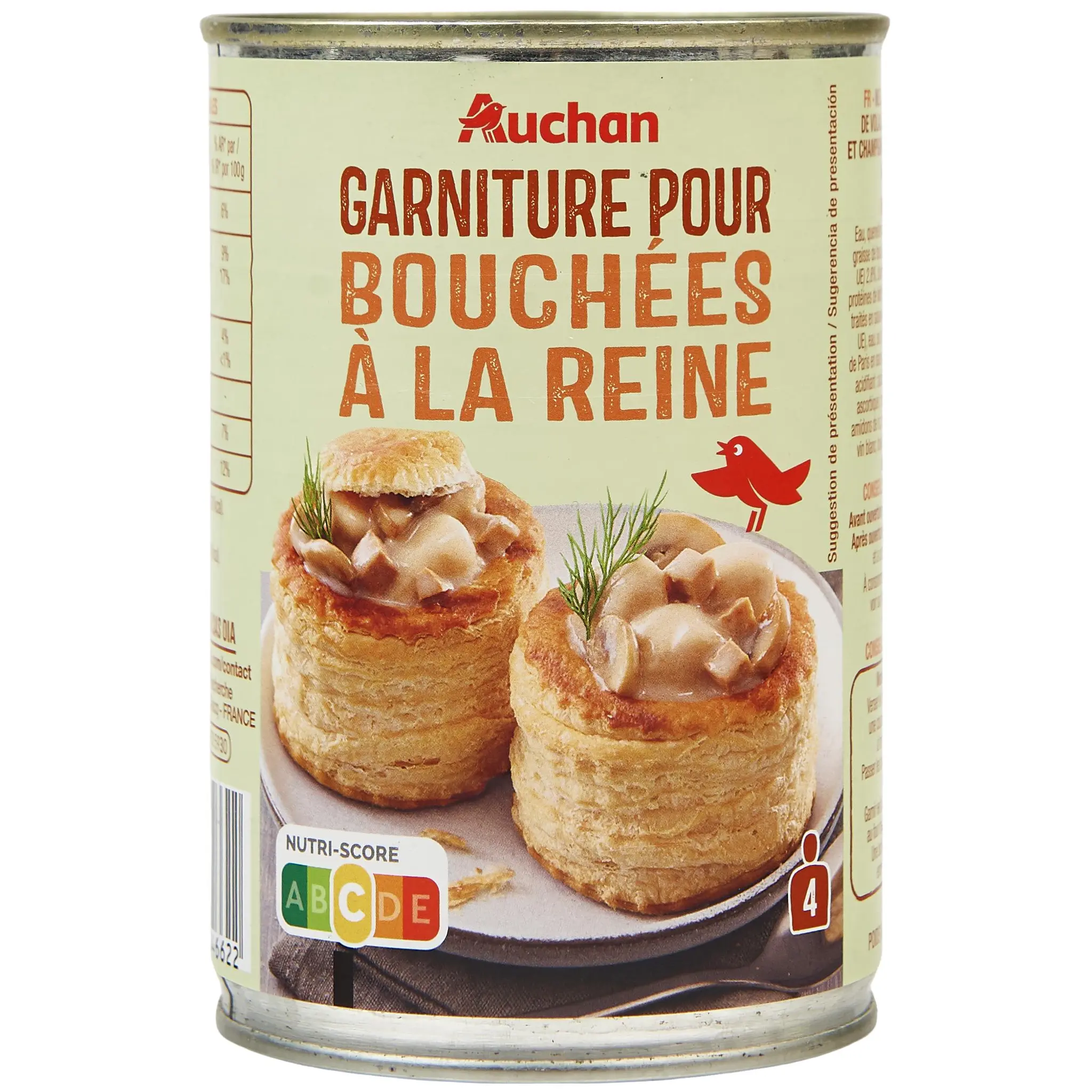 AUCHAN Garniture pour bouchées à la reine