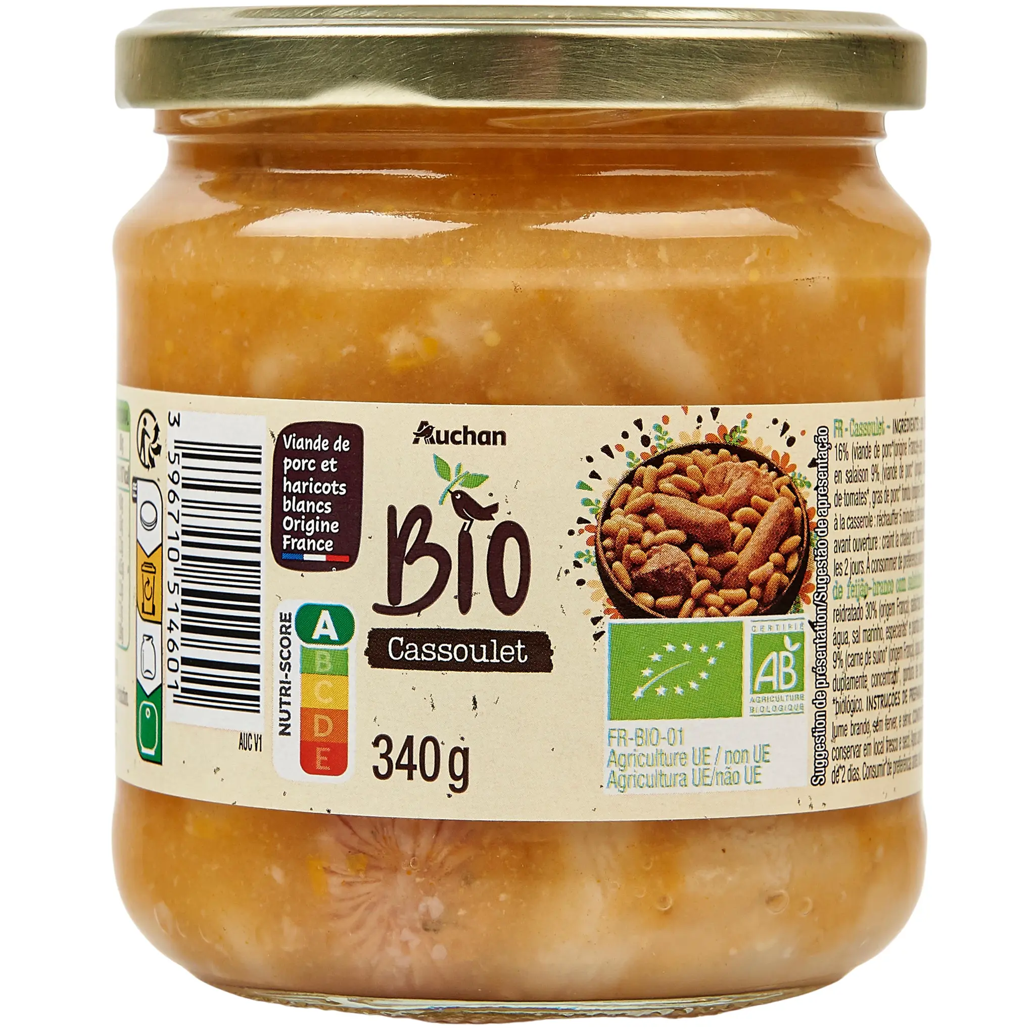 AUCHAN BIO Cassoulet