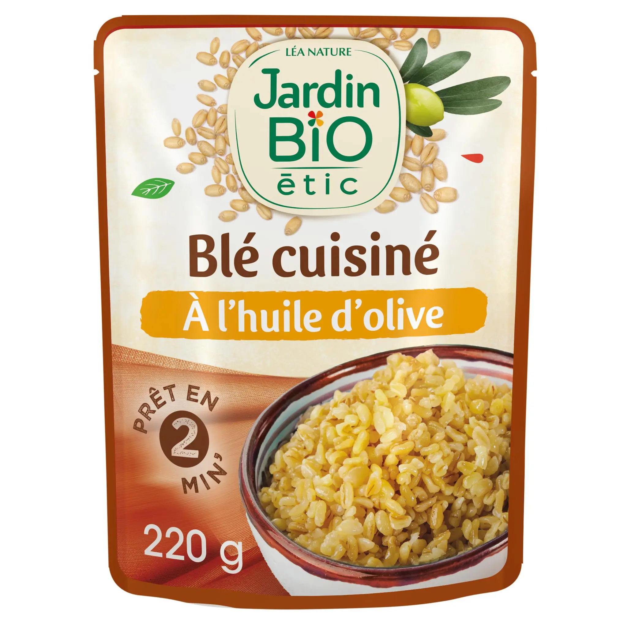 JARDIN BIO Blé cuisiné à l'huile d'olive bio sachet express
