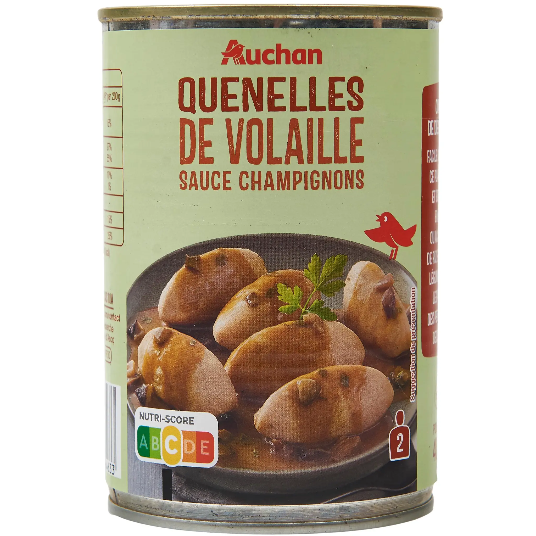 AUCHAN Quenelles de volaille sauce champignons
