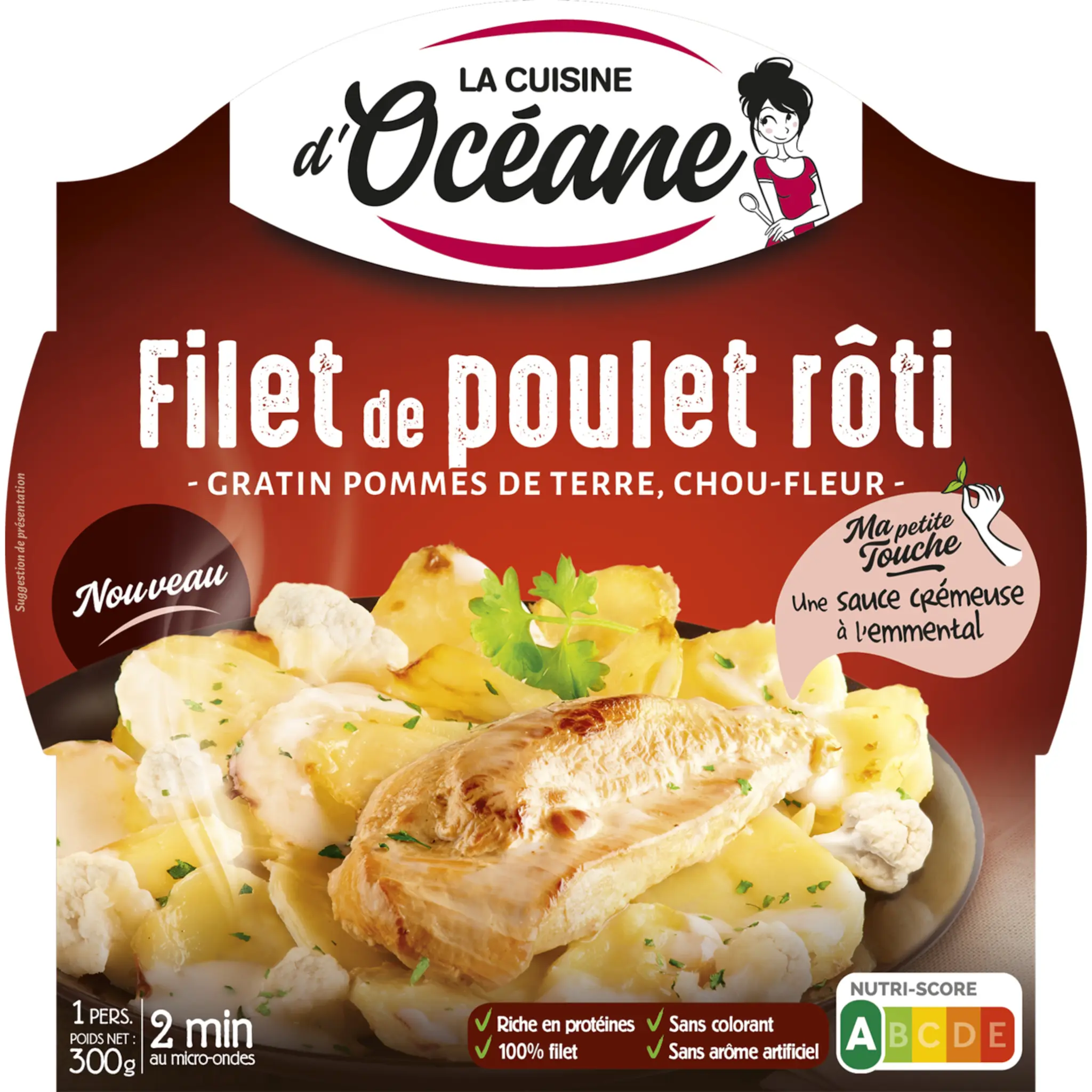 LA CUISINE D'OCEANE Filet de poulet rôti gratin pommes de terre chou fleur