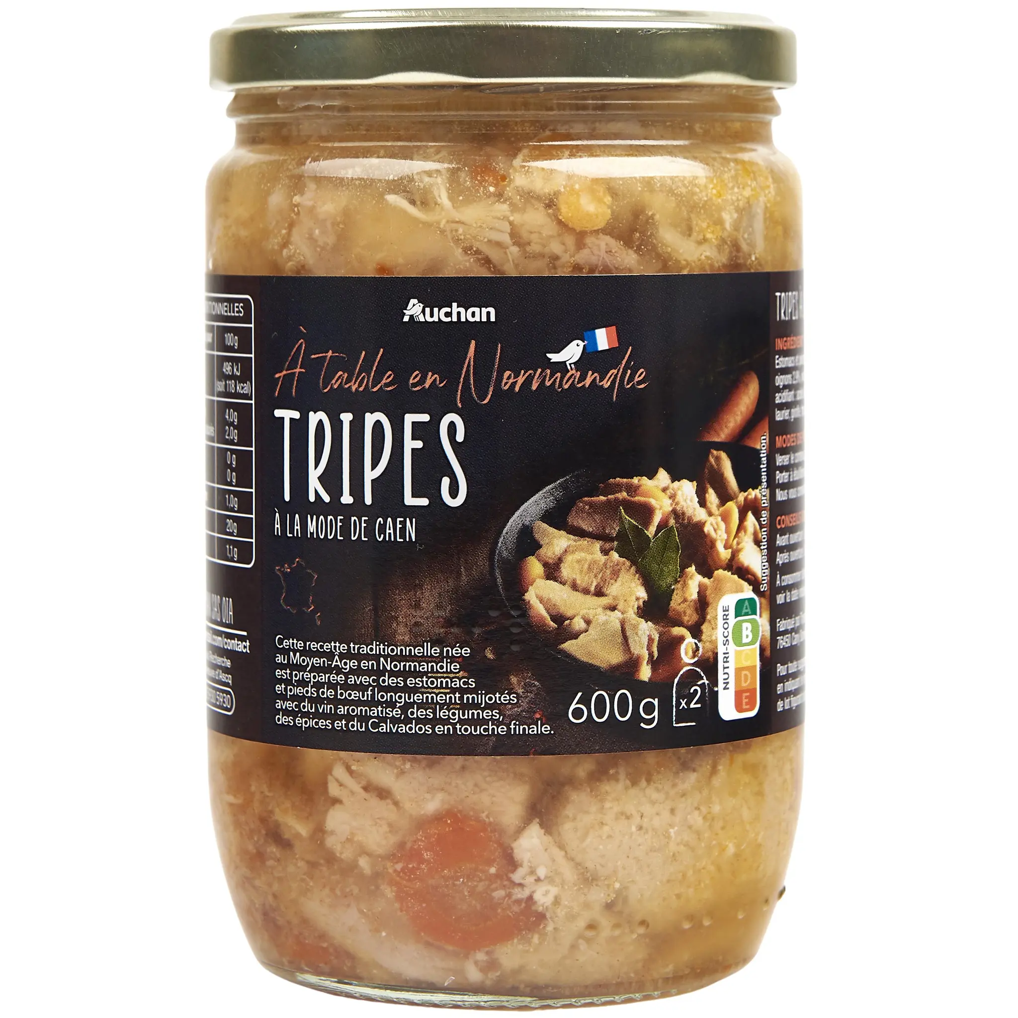AUCHAN TERROIR Tripes à la mode de Caen A table en Normandie