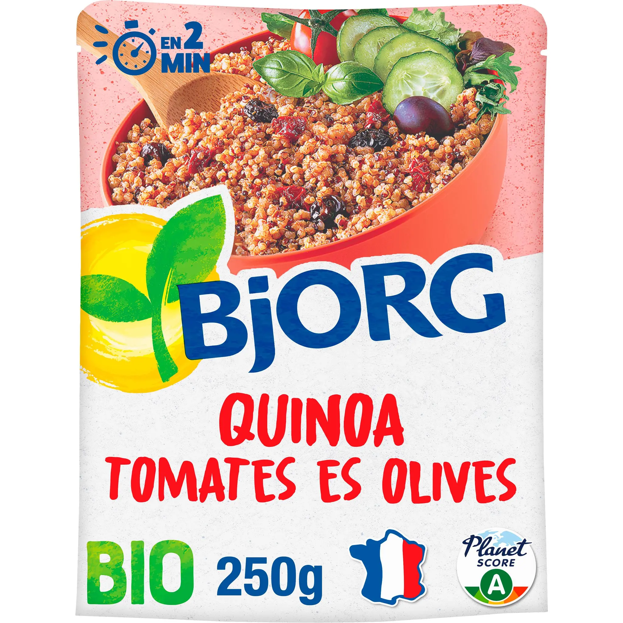 BJORG Quinoa tomates et olives bio veggie sachet express