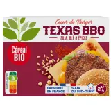 CÉRÉAL BIO Galette burger Texas BBQ soja blé et épices