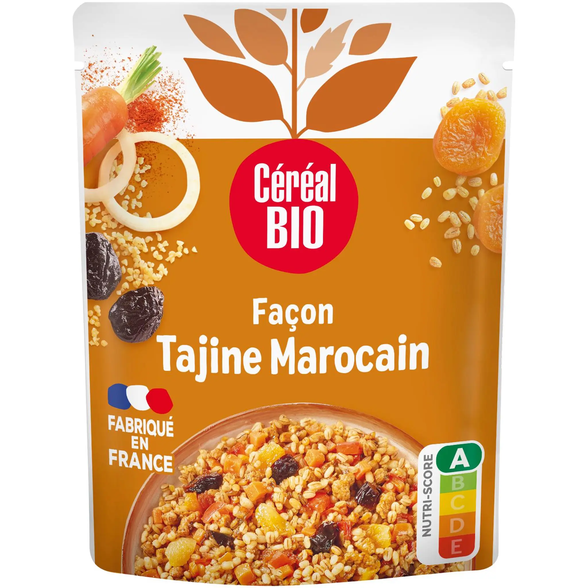 CÉRÉAL BIO Orge et pruneaux cuisinés à la marocaine sans viande sachet express
