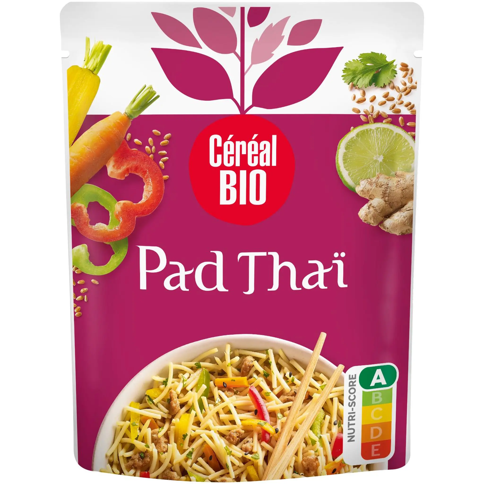CÉRÉAL BIO Pad Thai citron coriandre sauce sriracha sachet express