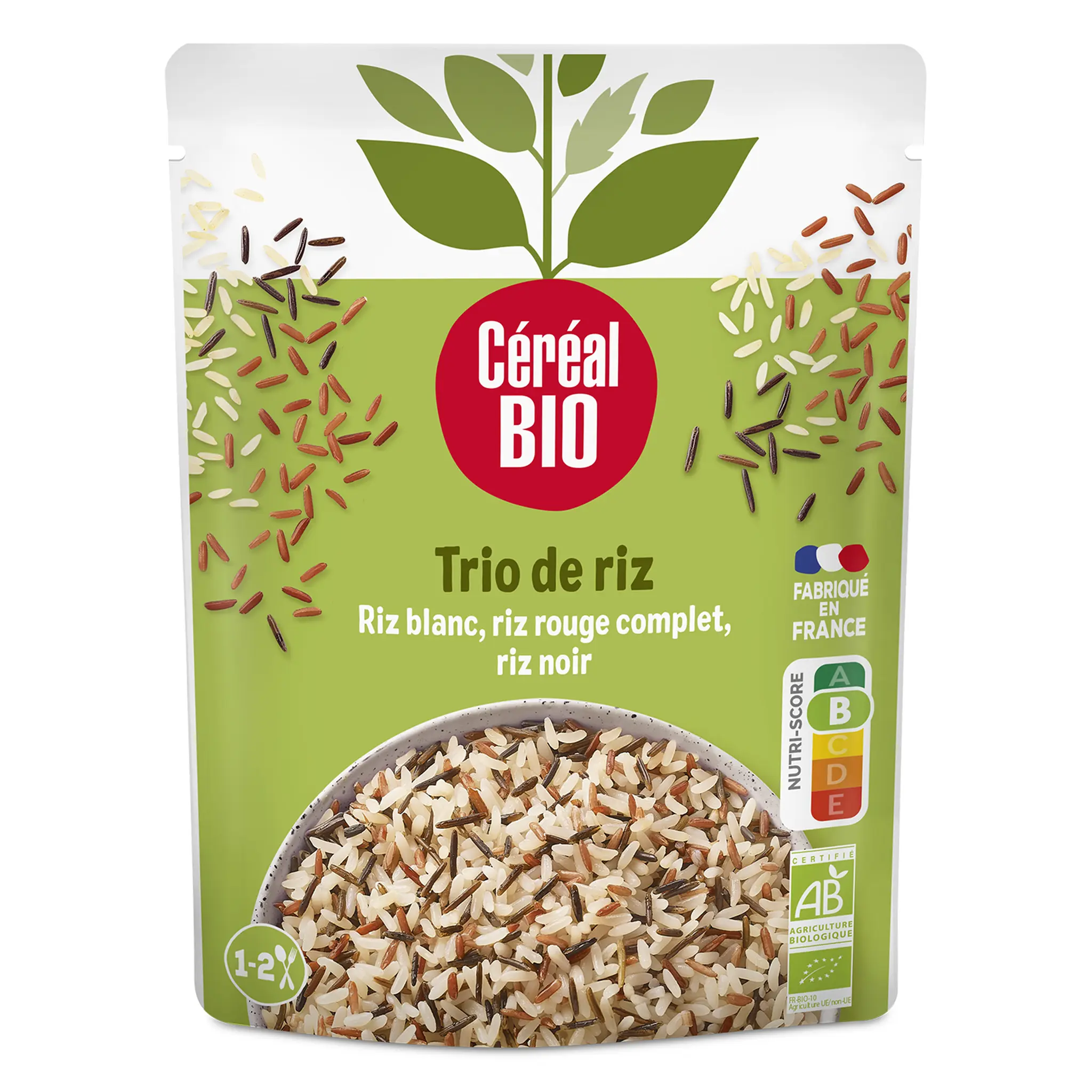 CÉRÉAL BIO Trio de riz blanc, rouge complet et noir