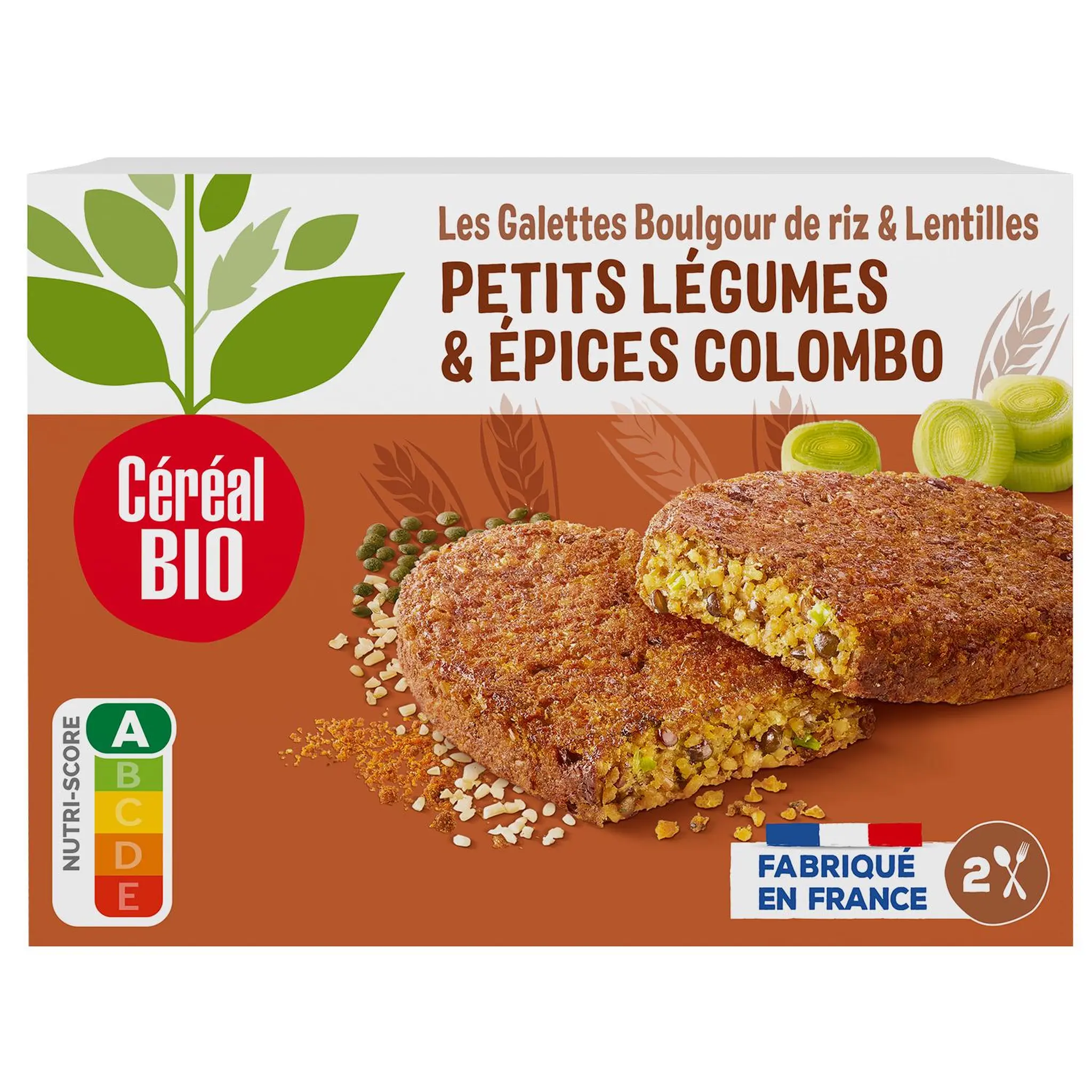 CÉRÉAL BIO Galettes boulghour de riz légumes et colombo
