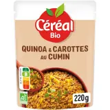 CÉRÉAL BIO Quinoa royal carottes jaunes et cumin sachet express
